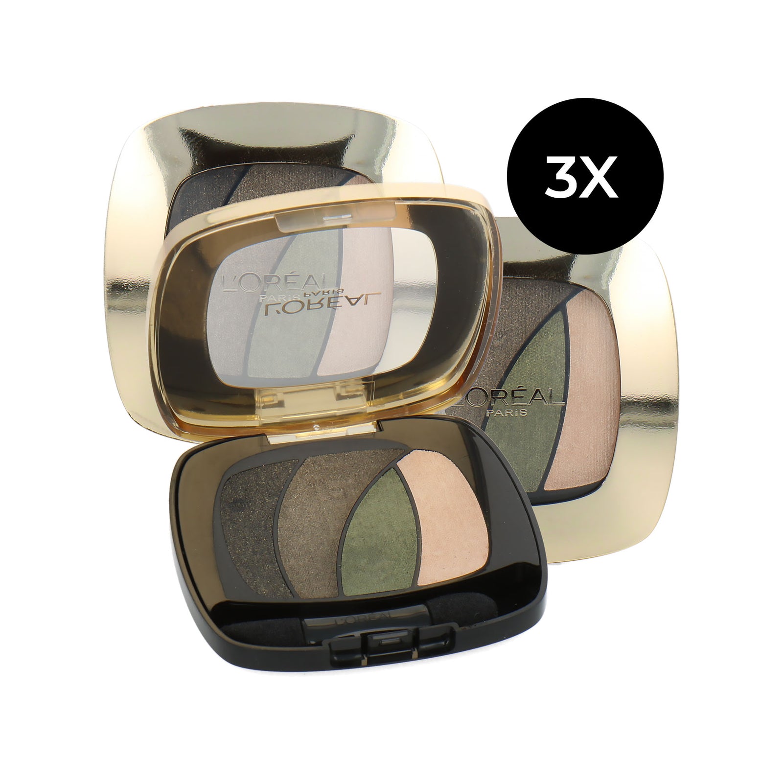L'Oréal Color Riche Quad Oogschaduw - S6 Jungle Jade (set van 3)