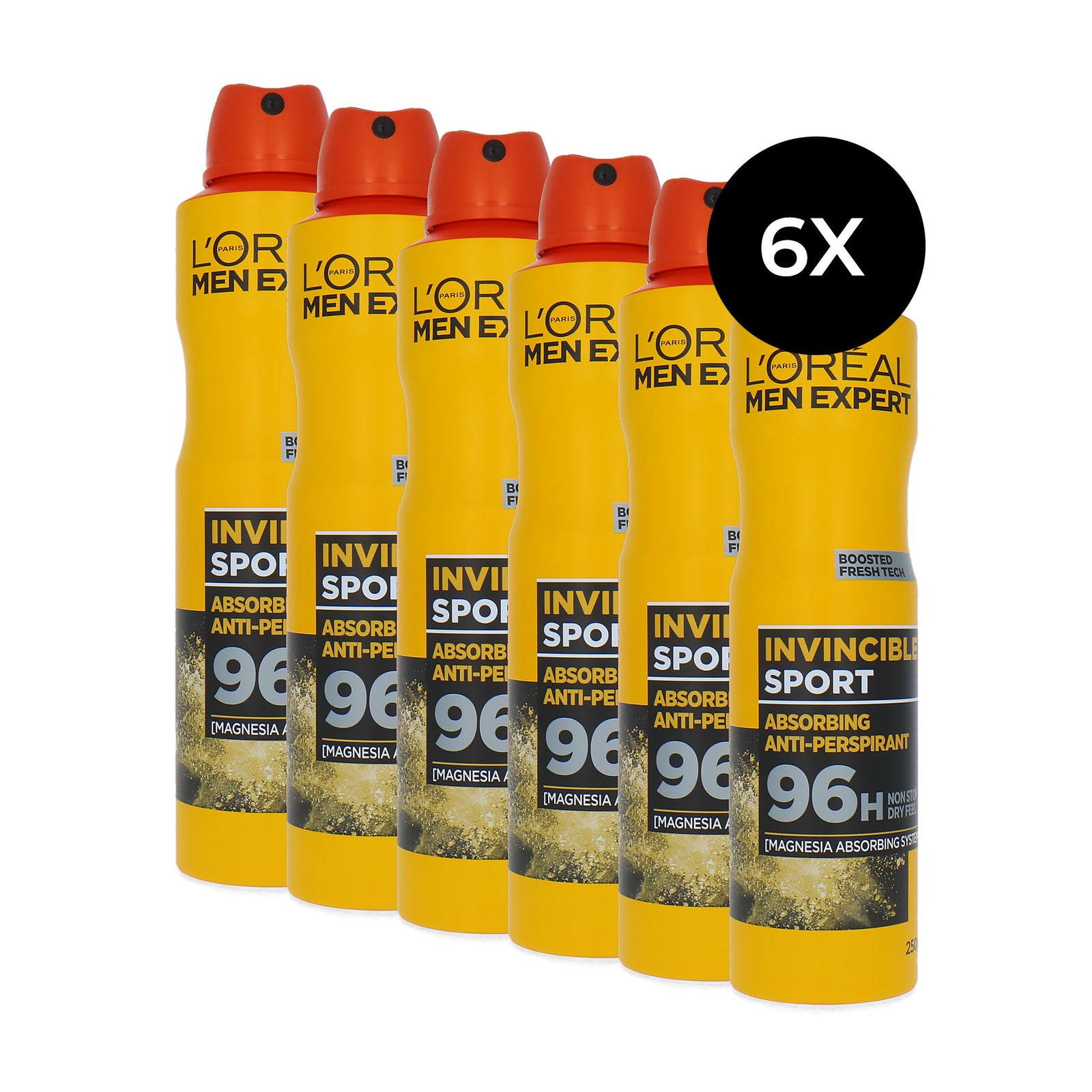 L'Oréal Men Expert Invincible Sport Deospray - 6 x 250 ml