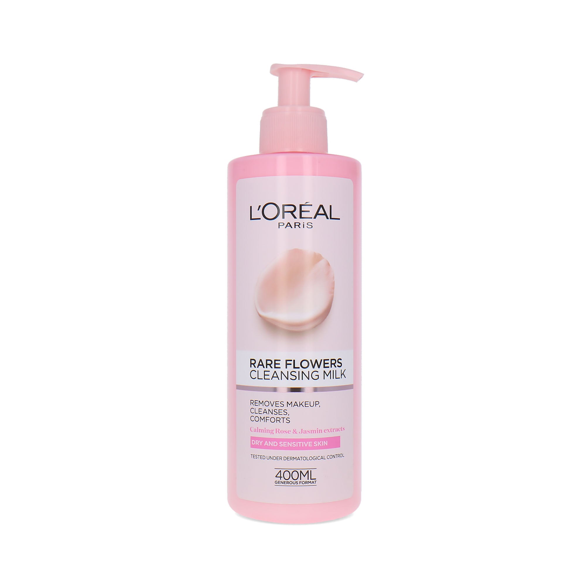 L'Oréal Rare Flowers Cleansing Milk - 400 ml (voor droge en gevoelige huid)
