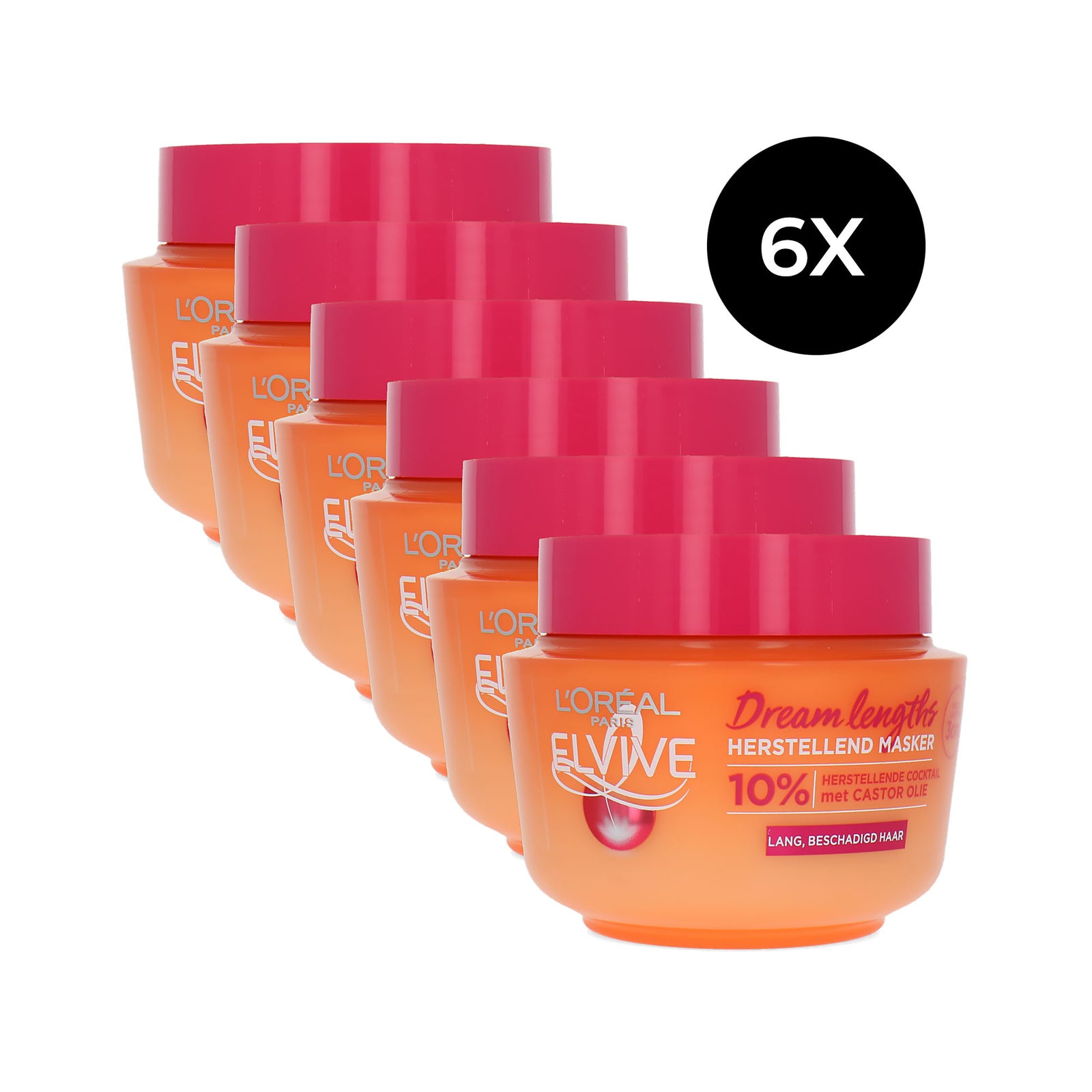 L'Oréal Elvive Dream Lengths Hair Mask - 6 x 300 ml