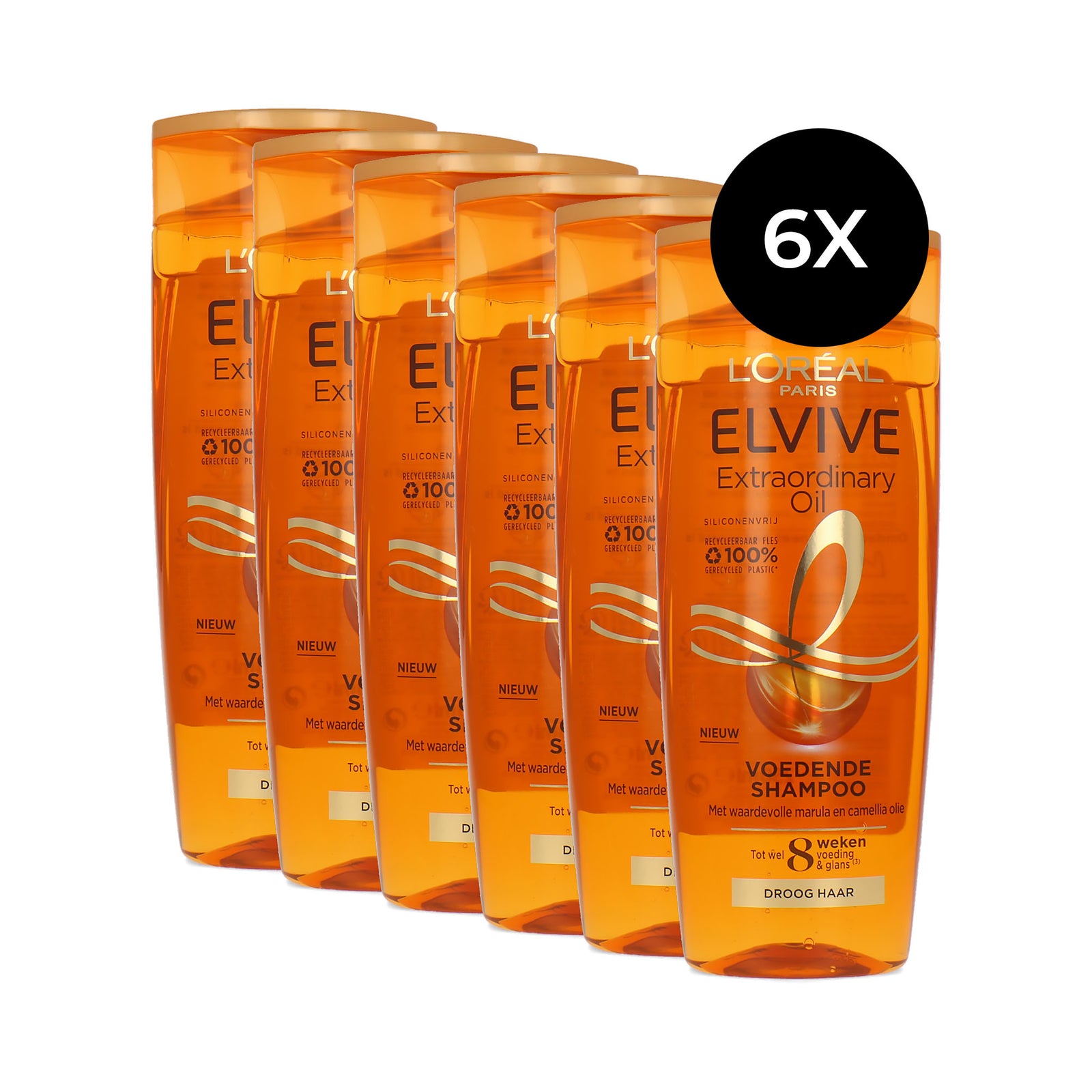 L'Oréal Elvive Extraordinary Oil Shampoo - 6 x 250 ml