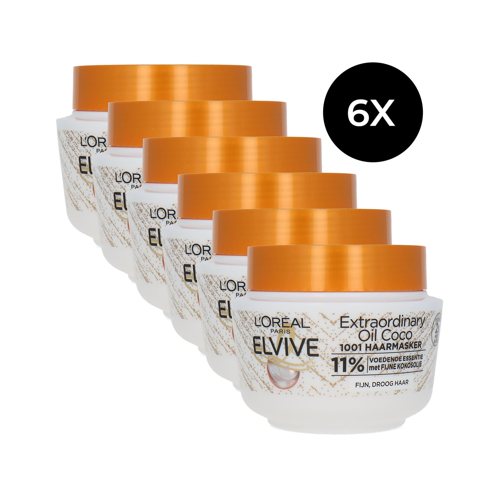 L'Oréal Elvive Extraordinary Oil Coco Hair Mask - 6 x 300 ml