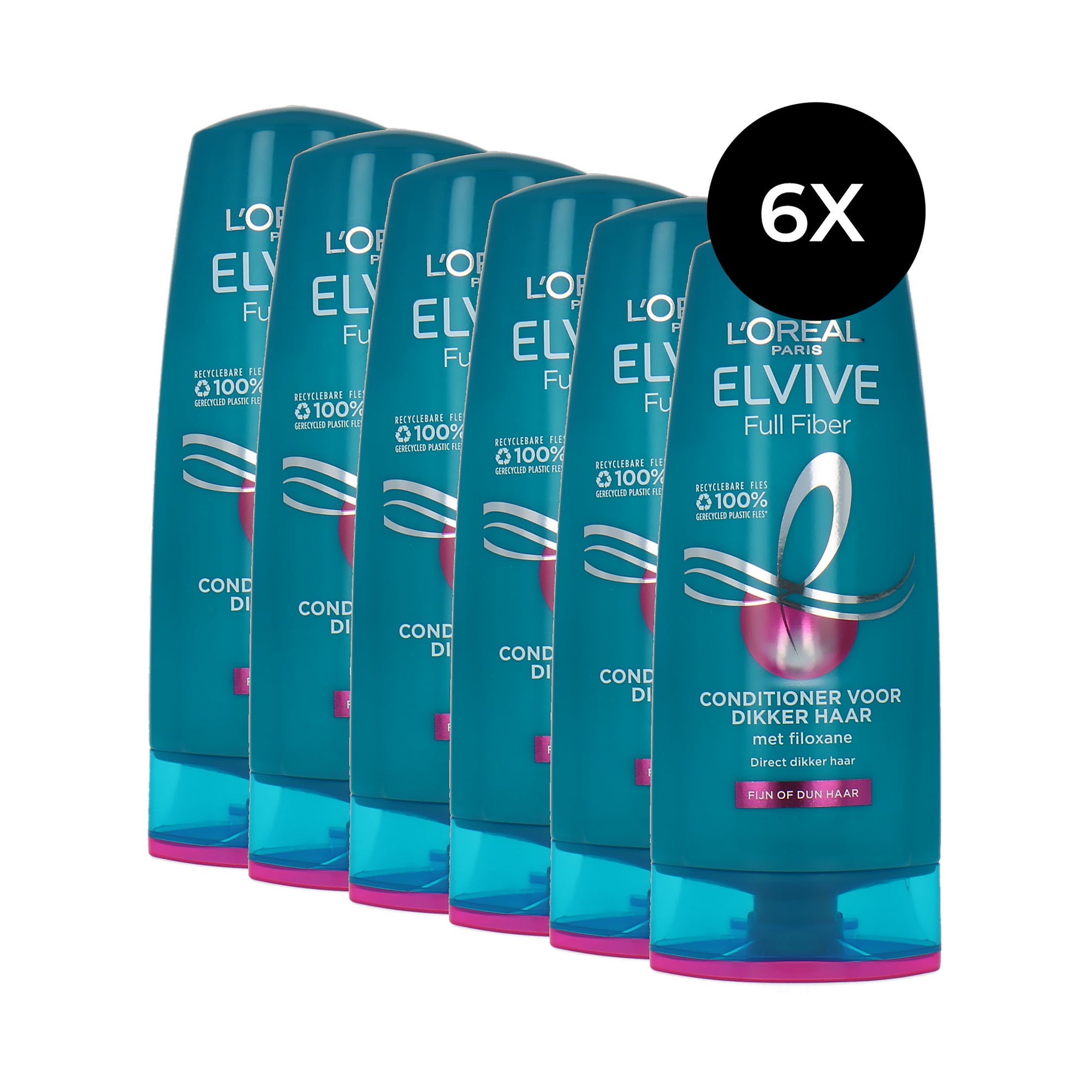 L'Oréal Elvive Full Fiber Conditioner - 6 x 200 ml