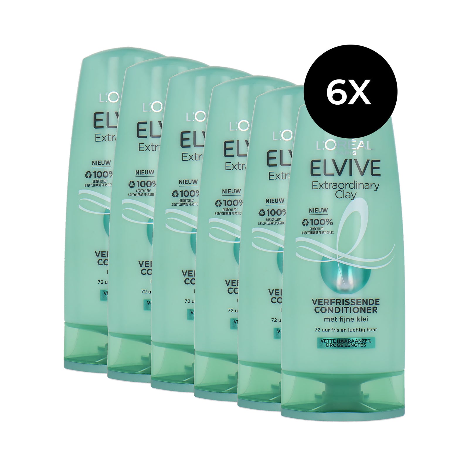 L'Oréal Elvive Extraordinary Clay Conditioner - 6 x 200 ml
