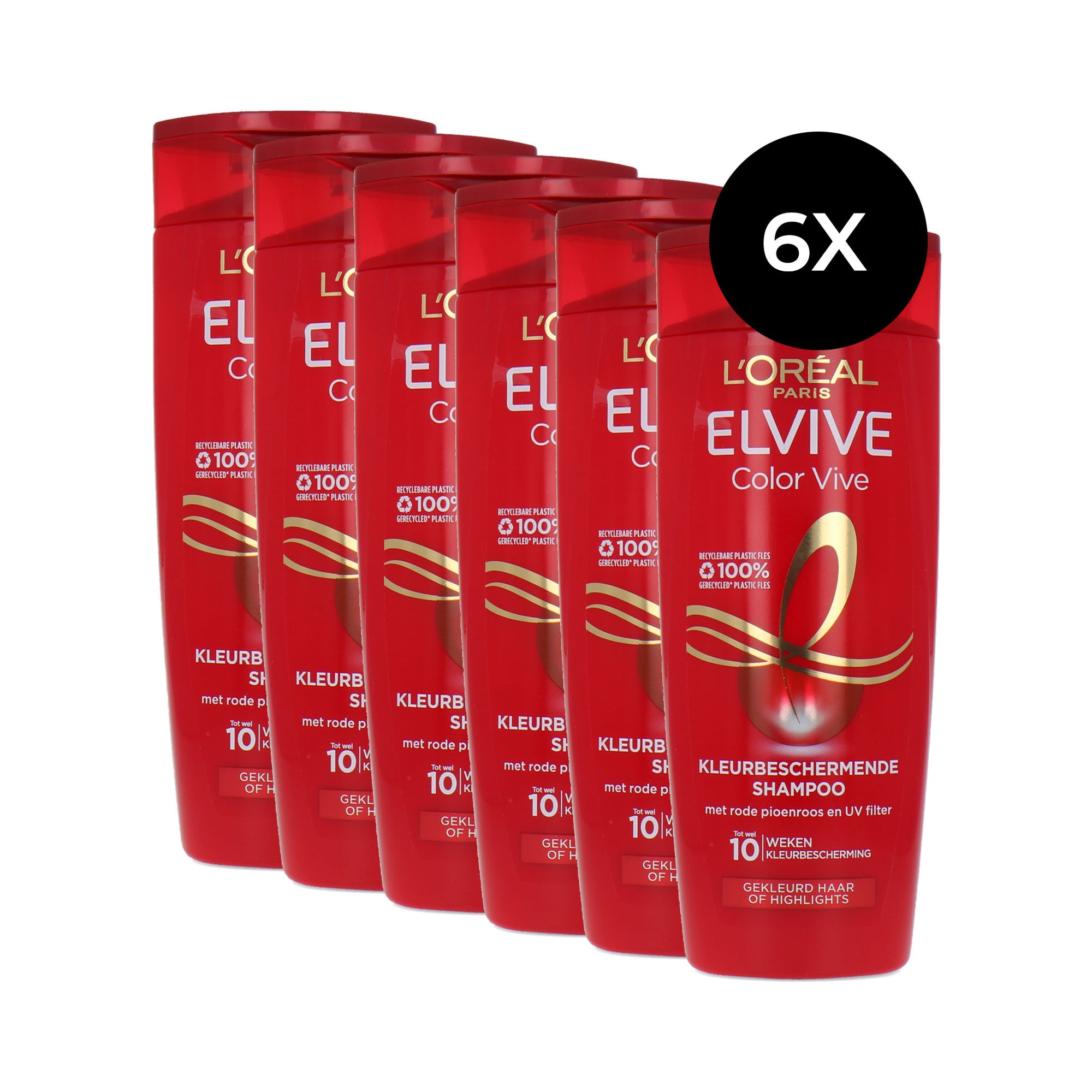 L'Oréal Elvive Color Vive Shampoo - 6 x 250 ml