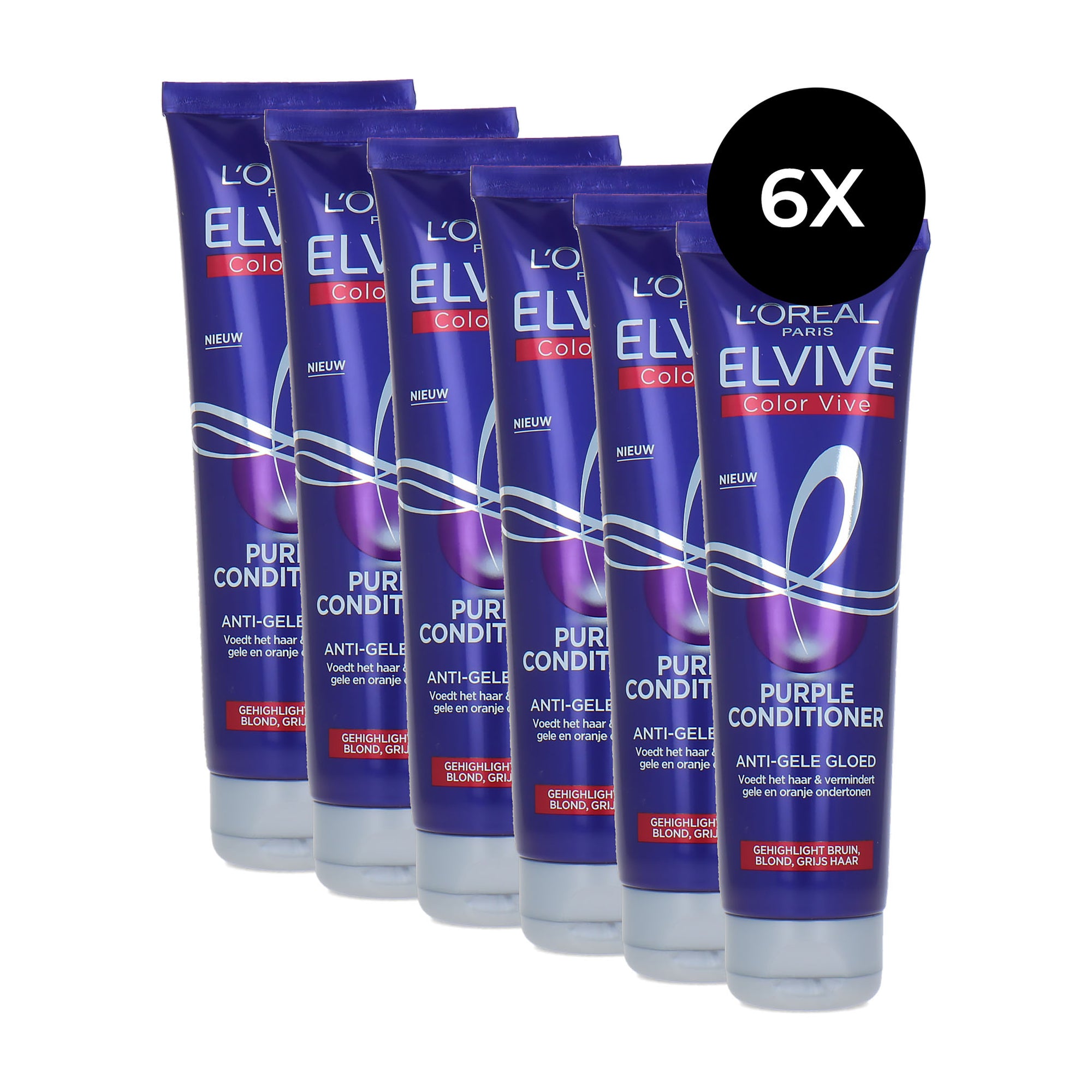 L'Oréal Elvive Color Vive Purple Conditioner - 6 x 150 ml