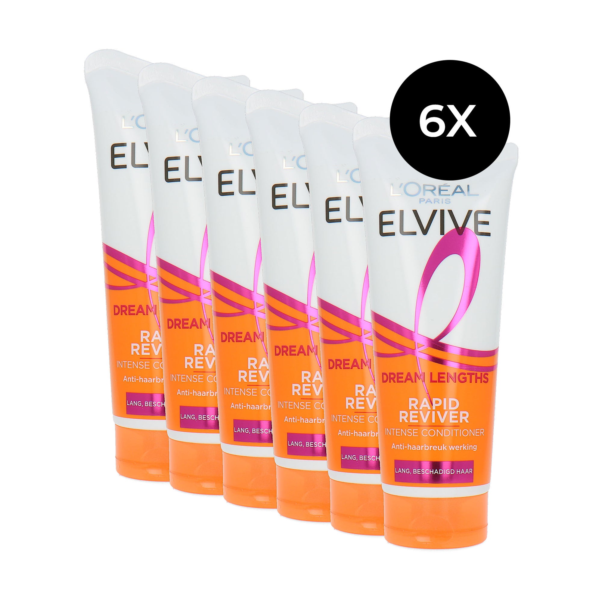L'Oréal Elvive Dream Lengths Rapid Reviver Conditioner - 6 x 180 ml
