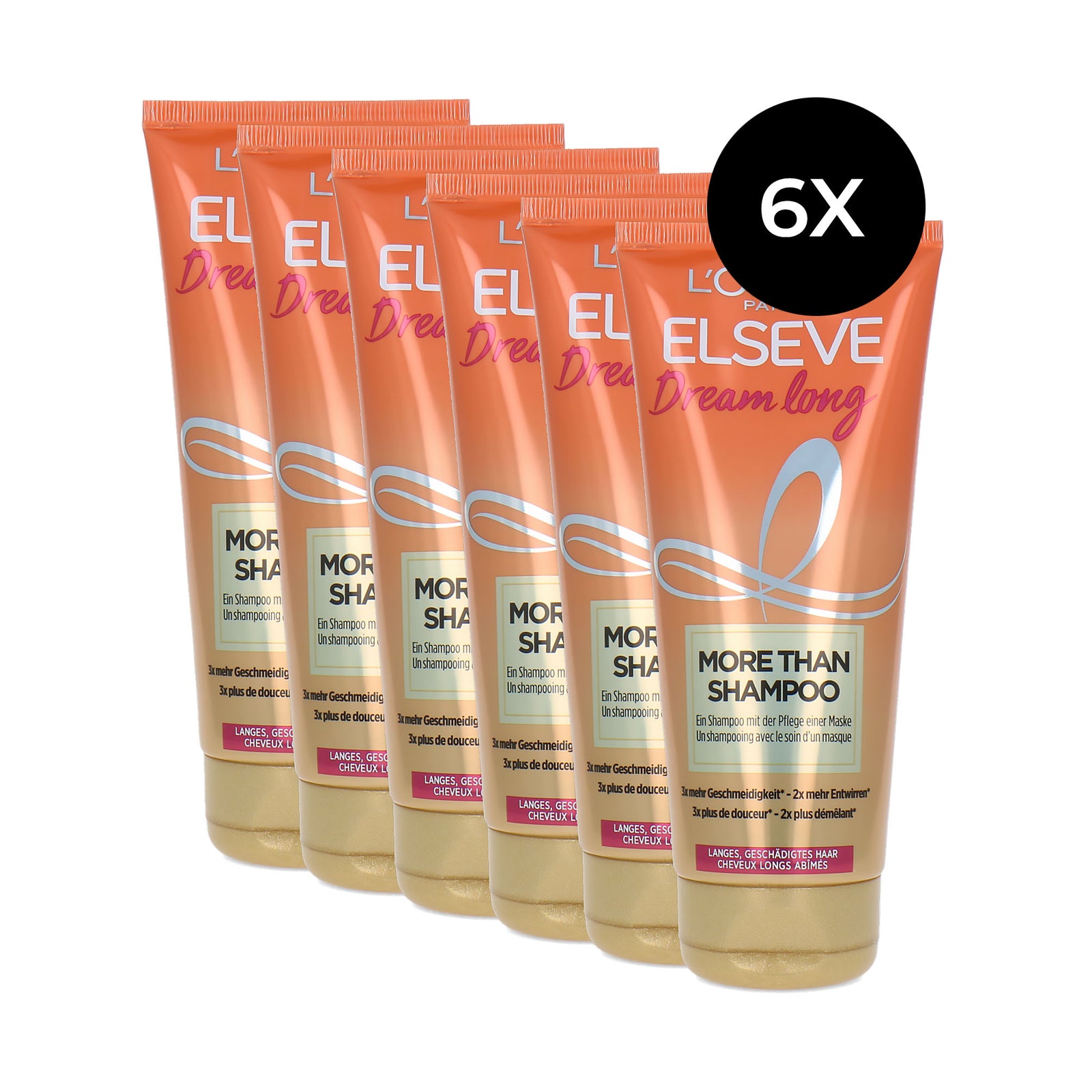 L'Oréal Elseve Dream Long More Than Shampoo - 6 x 200 ml