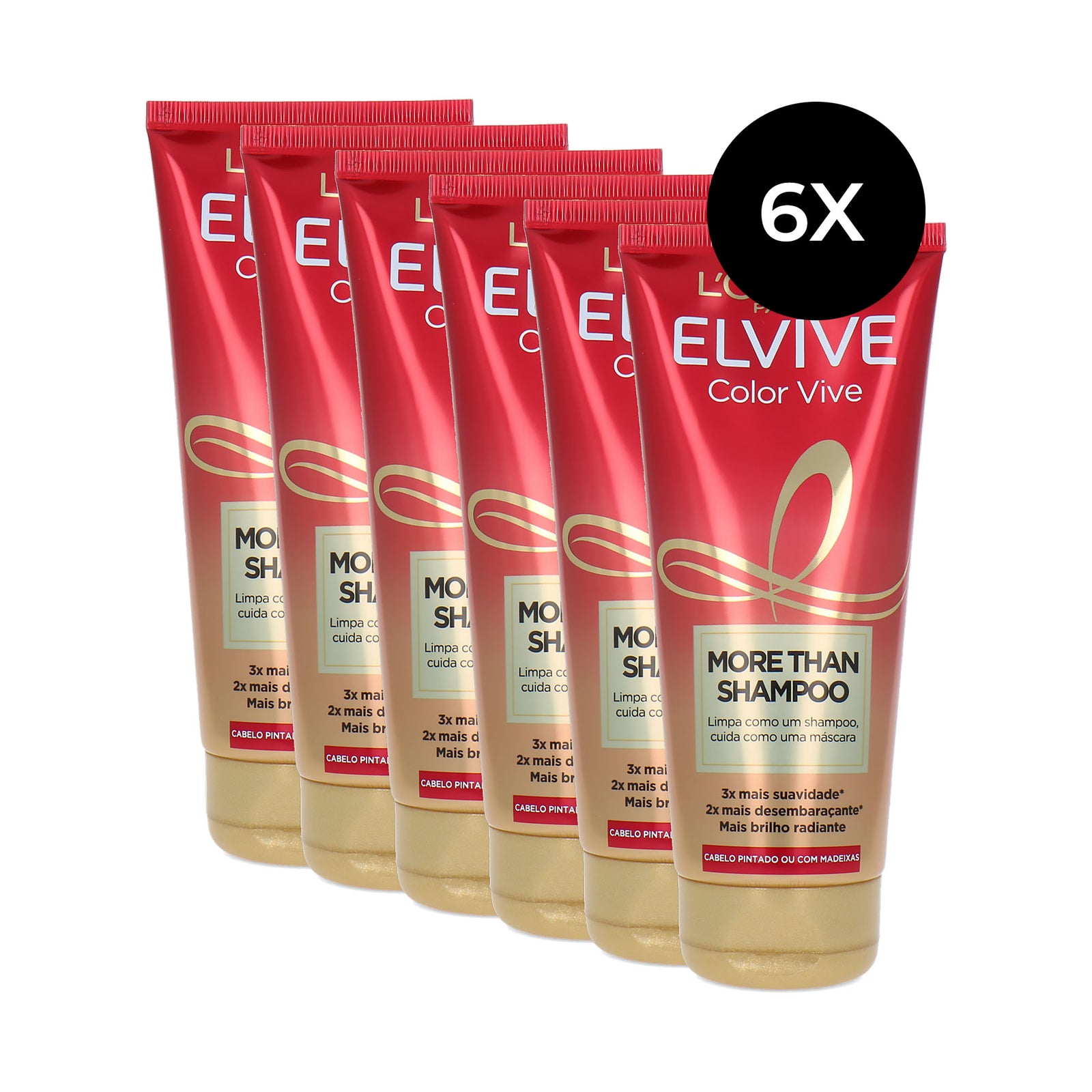L'Oréal Elvive Color Vice More Than Shampoo - 6 x 200 ml