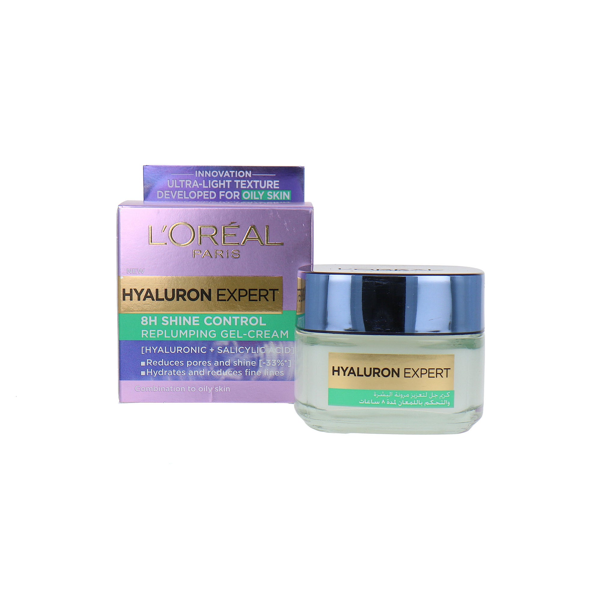 L'Oréal Hyaluron Expert 8H Shine Control Replumping Gel-Cream - 50 ml