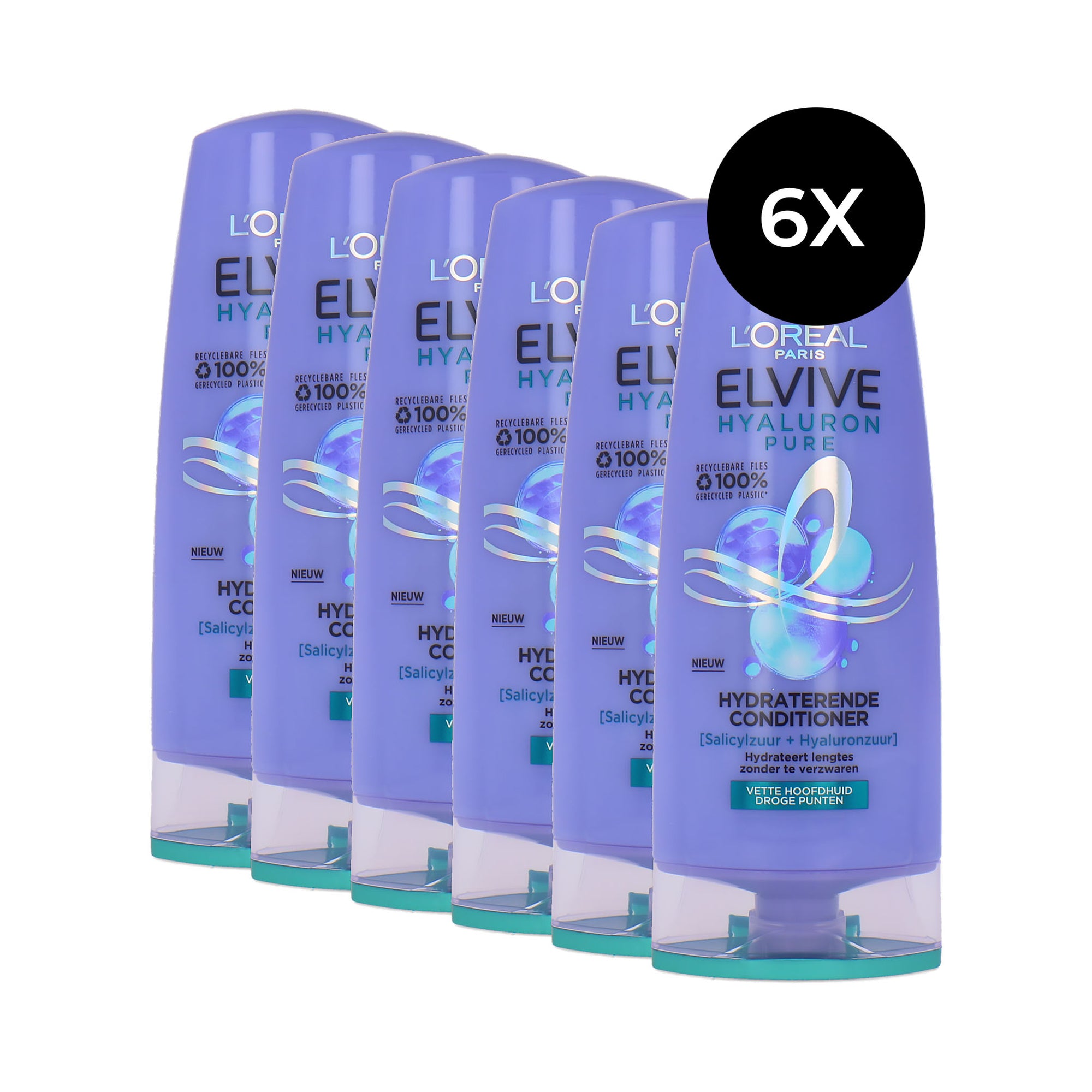 L'Oréal Elvive Hyaluron Pure Conditioner - 6 x 200 ml