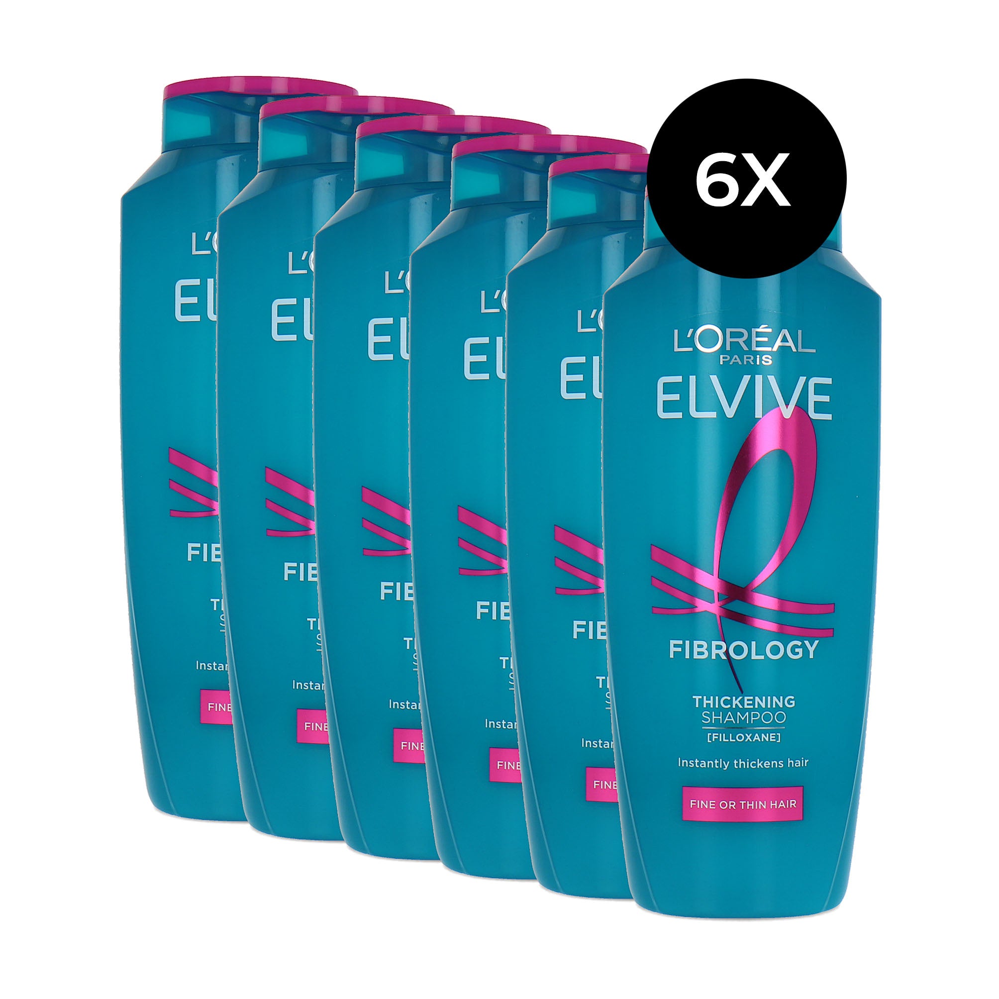 L'Oréal Elvive Fibrology Thickening Shampoo - 6 x 400 ml