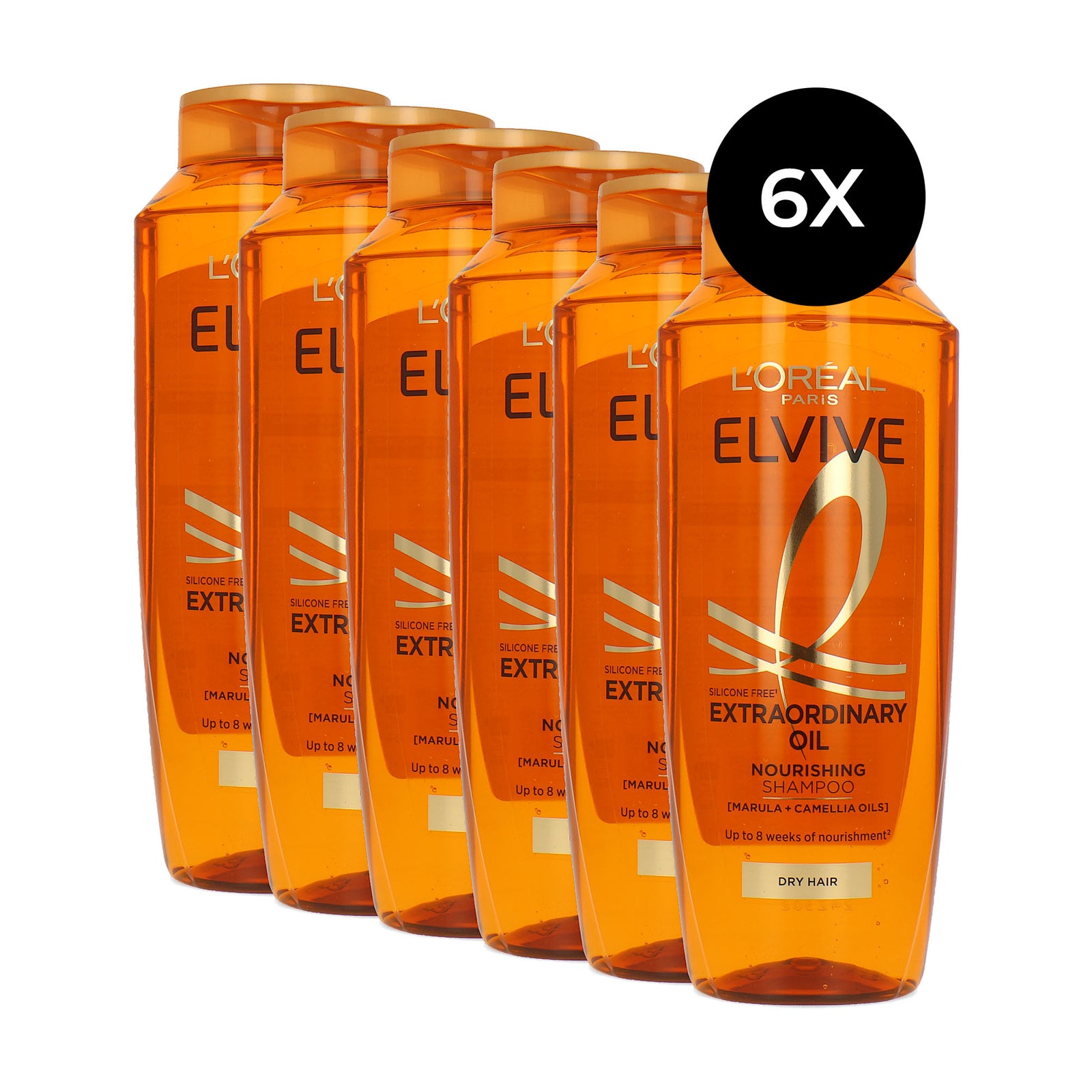 L'Oréal Elvive Extraordinary Oil Nourishing Shampoo - 6 x 400 ml