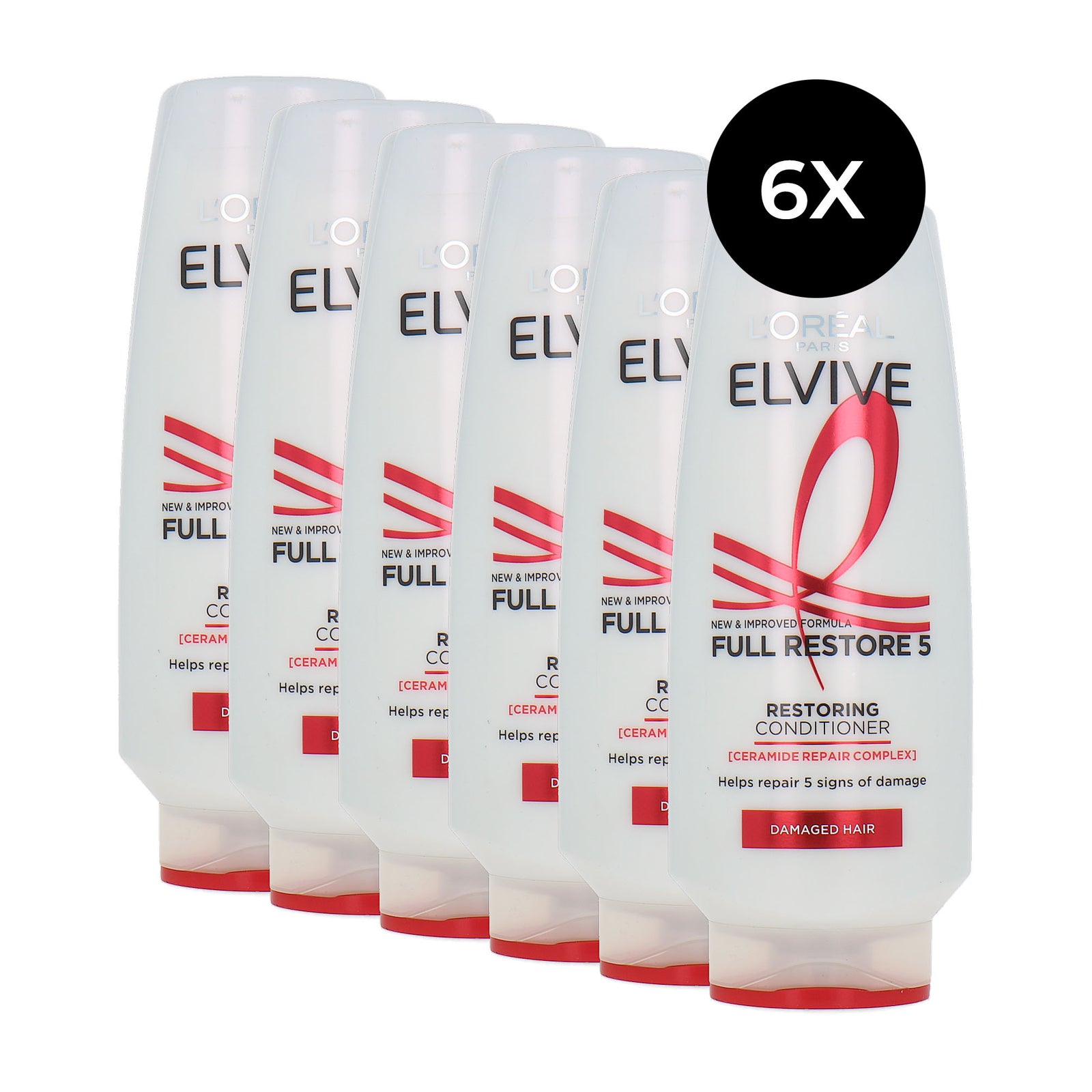 L'Oréal Elvive Full Restore 5 Repairing Conditioner - 6 x 300 ml
