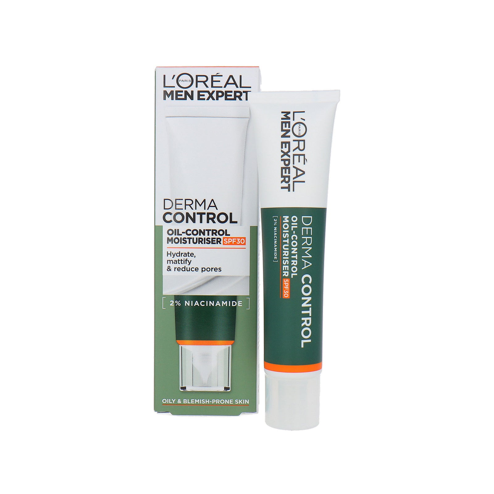 L'Oréal Men Expert Derma Control Oil-Control Moisturiser SPF 30 - 40 ml (Voor vette & onzuivere huid)