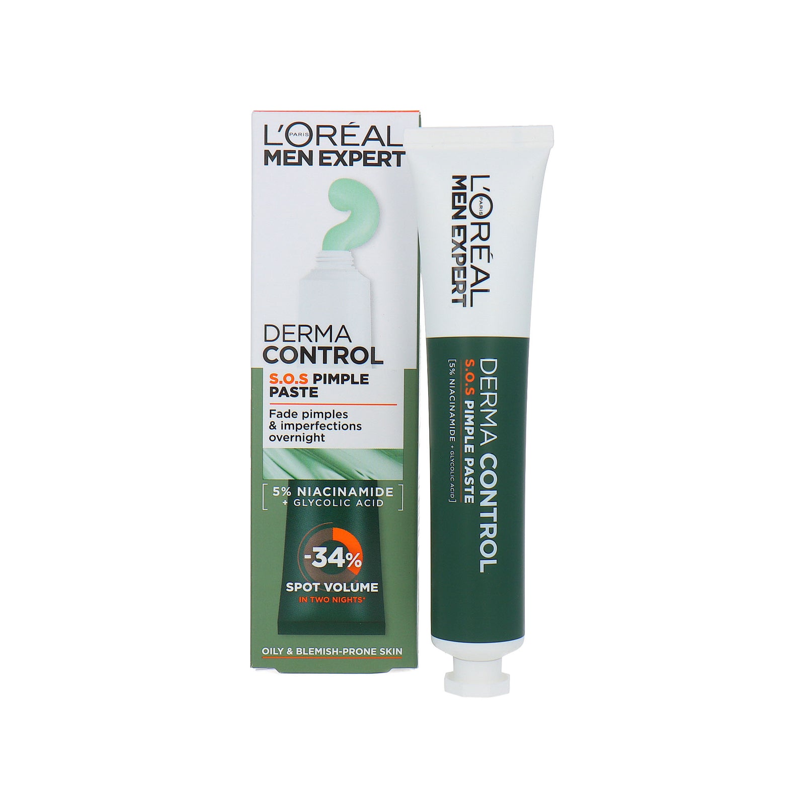 L'Oréal Men Expert Derma Control S.O.S. Pimple Paste - 45 ml (Voor vette & onzuivere huid)