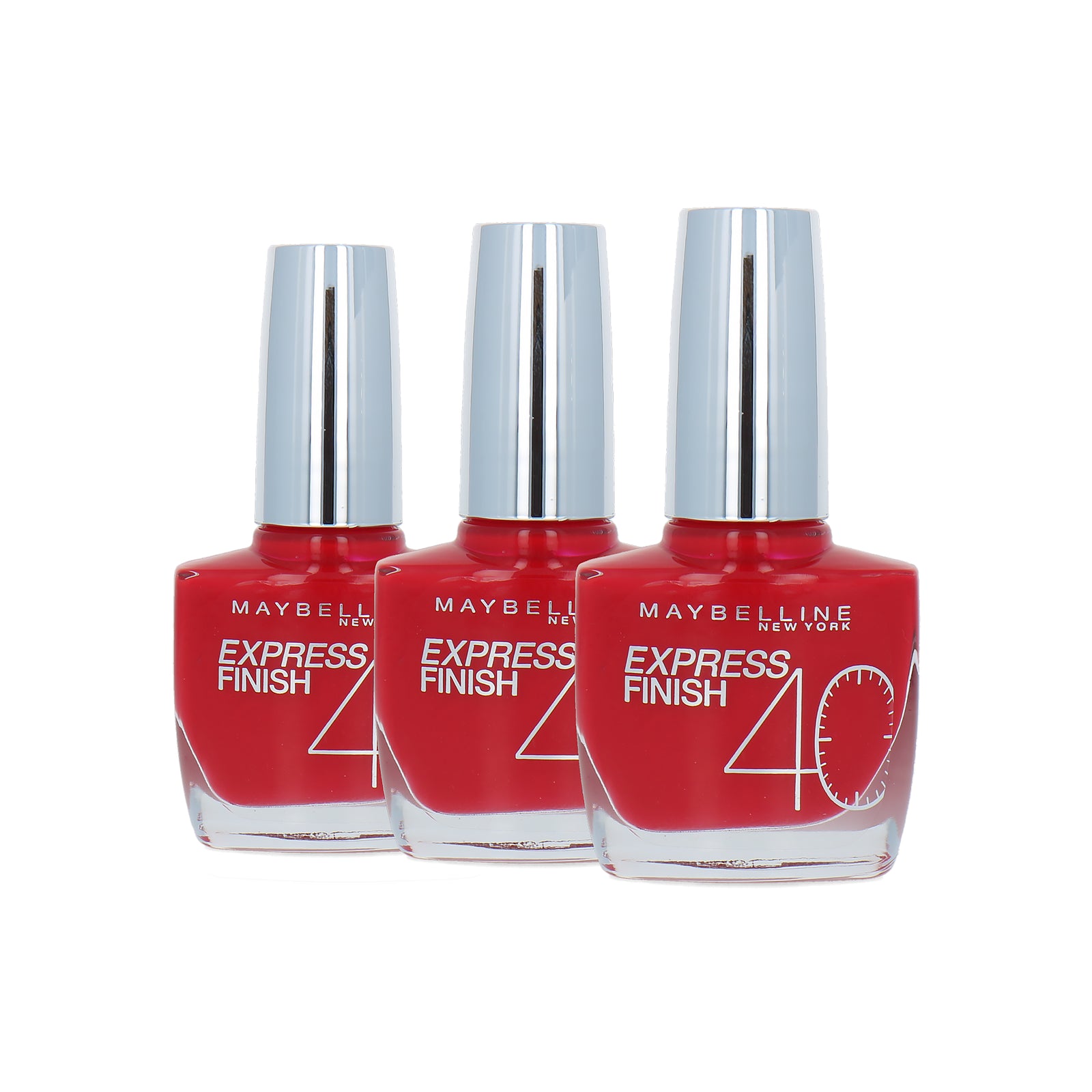 Maybelline Express Finish Nagellak - 505 Cherry (Set van 3)