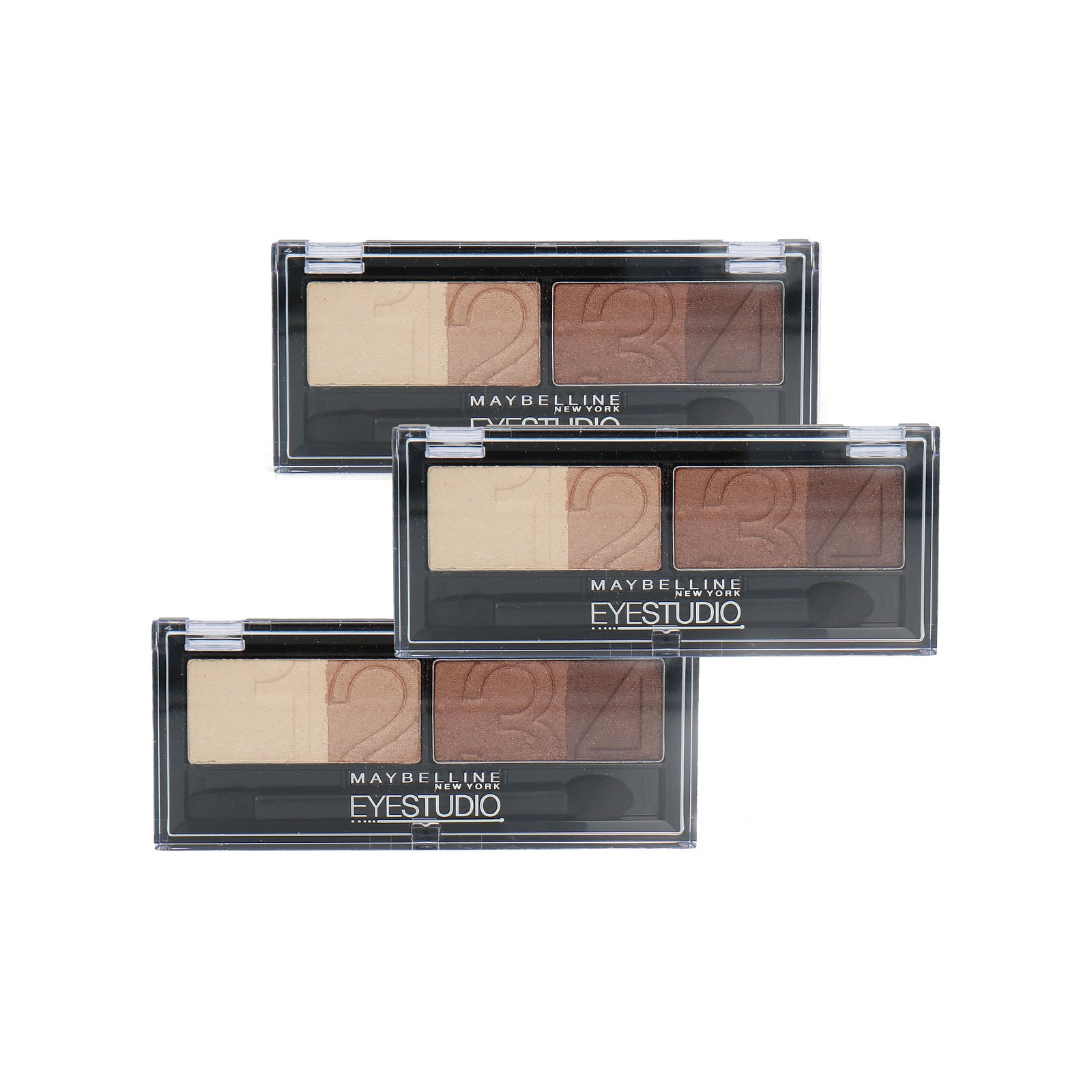 Maybelline Eyestudio Quads Oogschaduw - 05 Glamour Browns (set van 3)