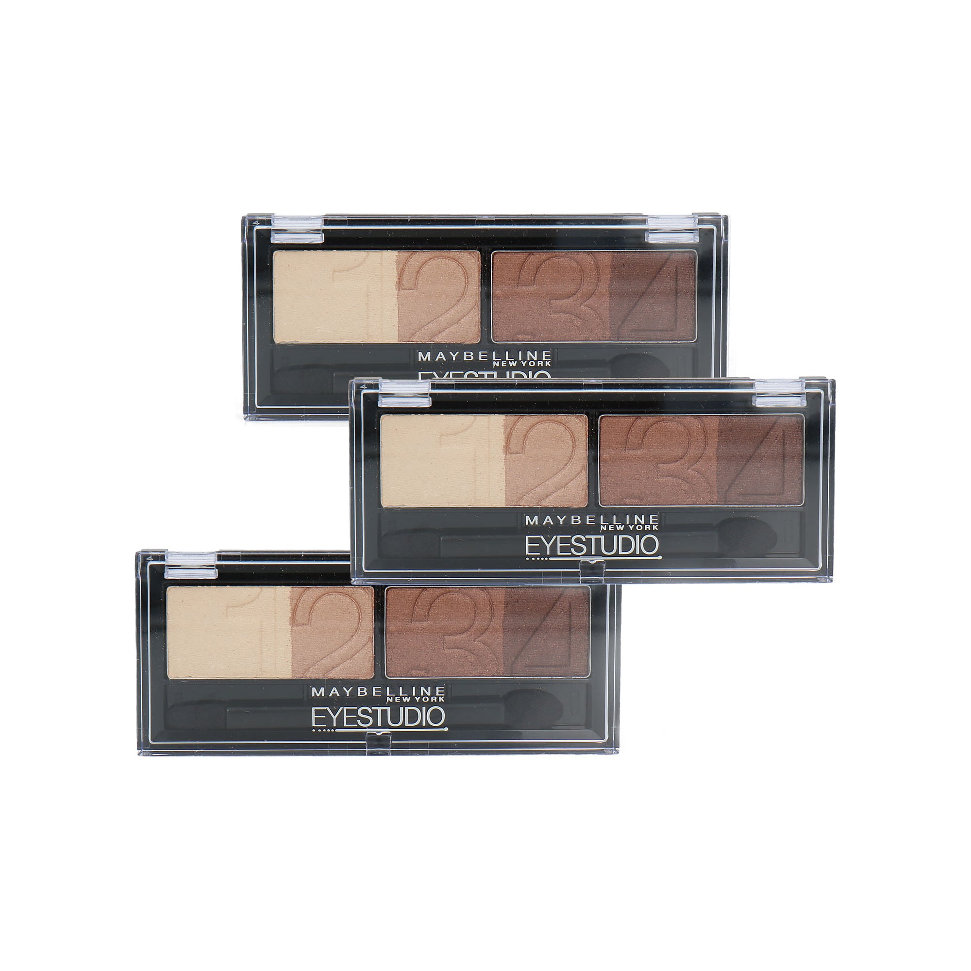 Maybelline Eyestudio Quads Oogschaduw - 05 Glamour Browns (set van 3)