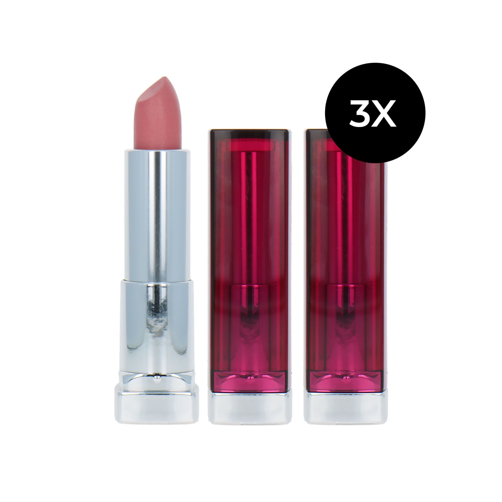 Maybelline Color Sensational Lipstick - 132 Sweet Pink (set van 3)