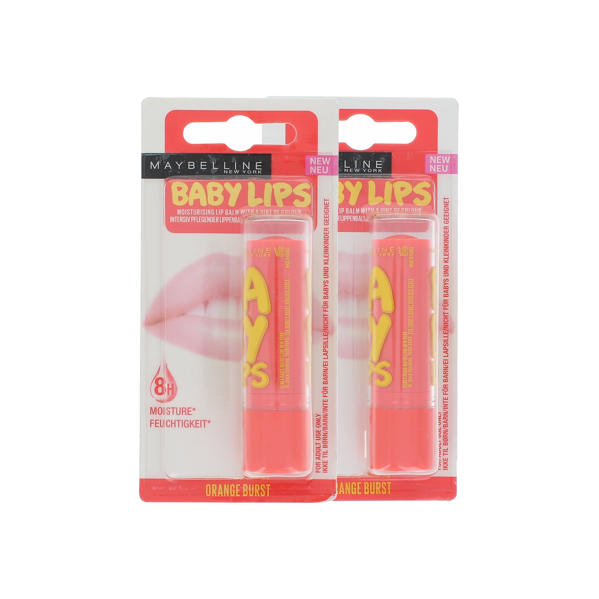 Maybelline Baby Lip Lipbalm - Orange Burst (2 stuks)