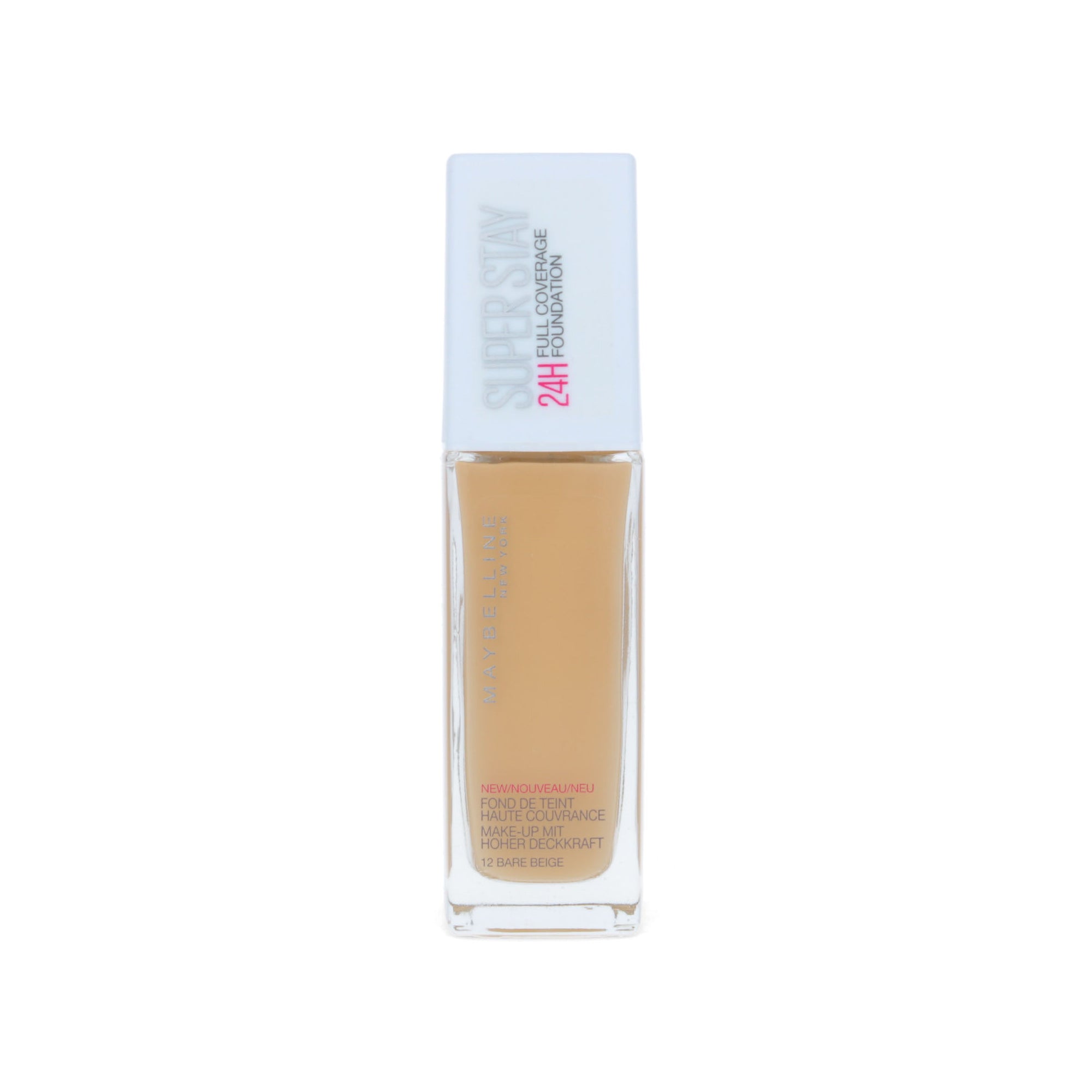 Maybelline 24H Full Coverage Foundation - 12 Bare Beige