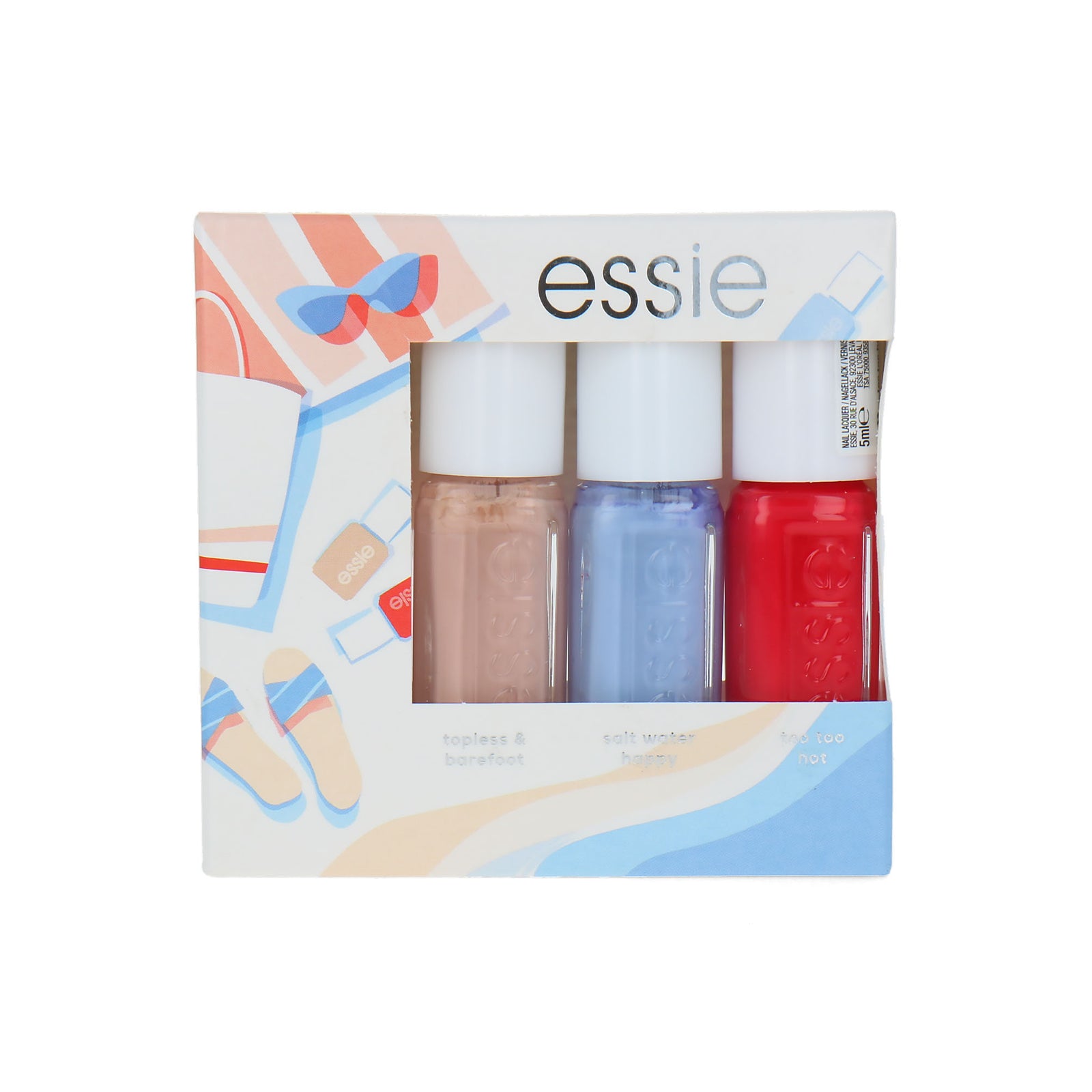 Essie Mini Summer Kit - Topless-Salt Water Happy-Too Too Hot