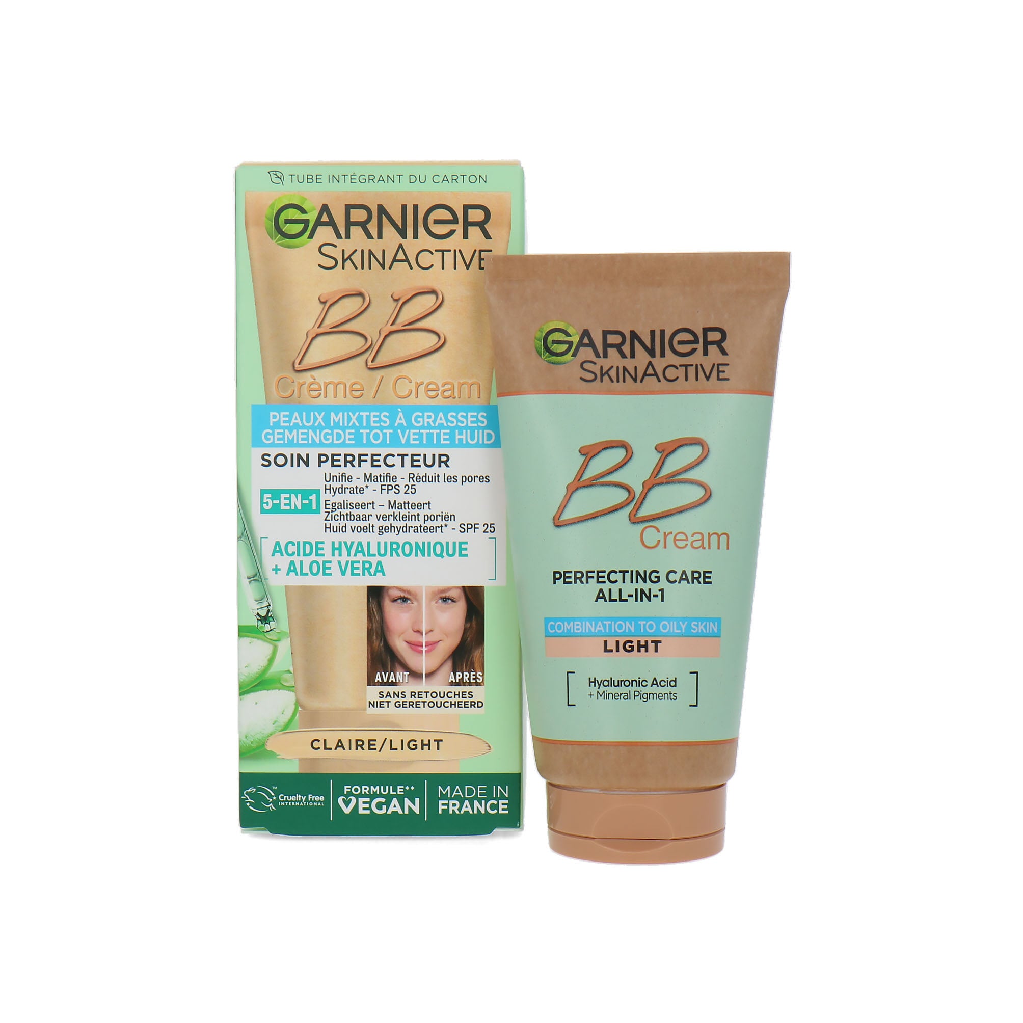 Garnier Skin Active 5-in-1 BB Cream Light - 50 ml (voor gemengde tot vette huid)