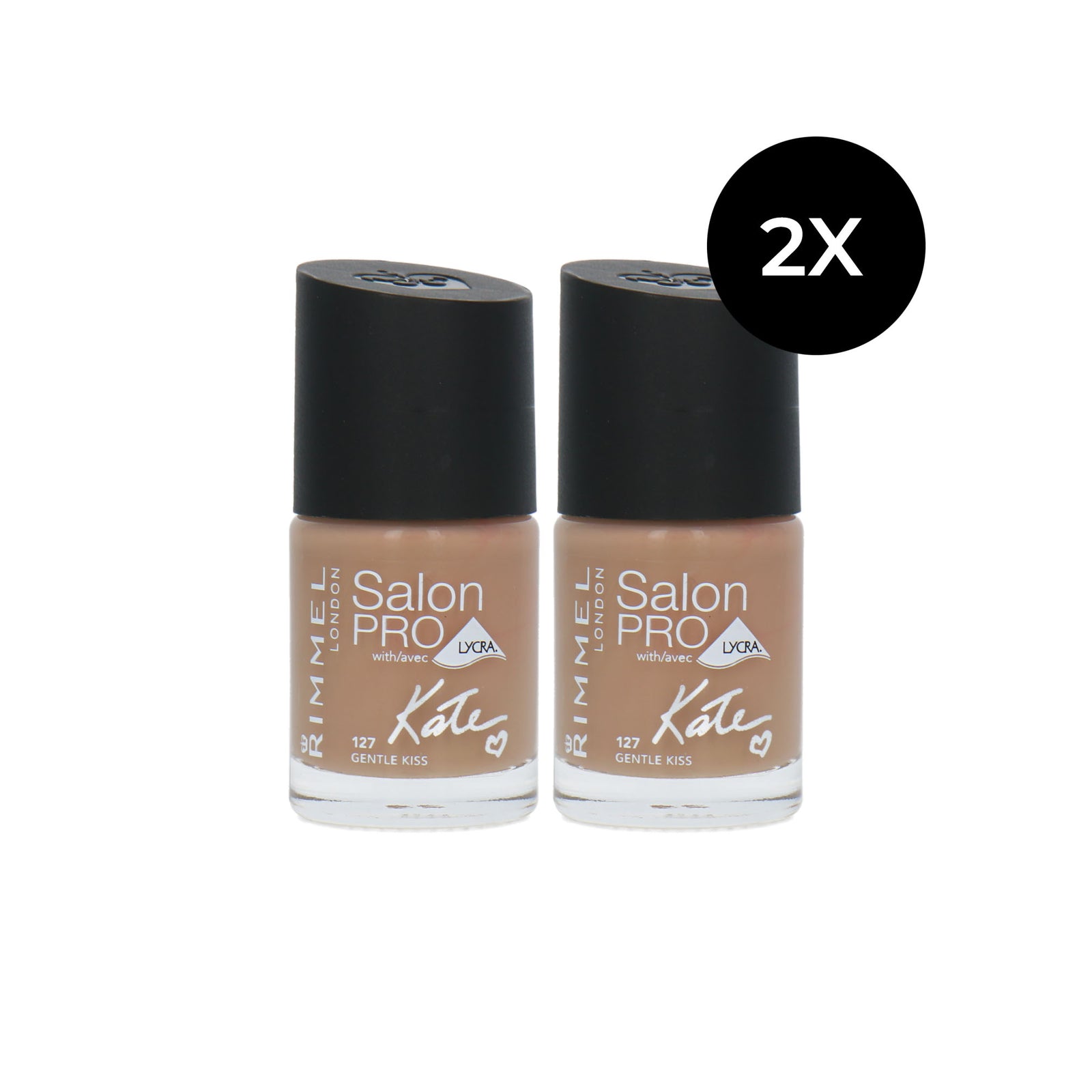 Rimmel Salon Pro Nagellak - 127 Gentle Kiss (set van 2)