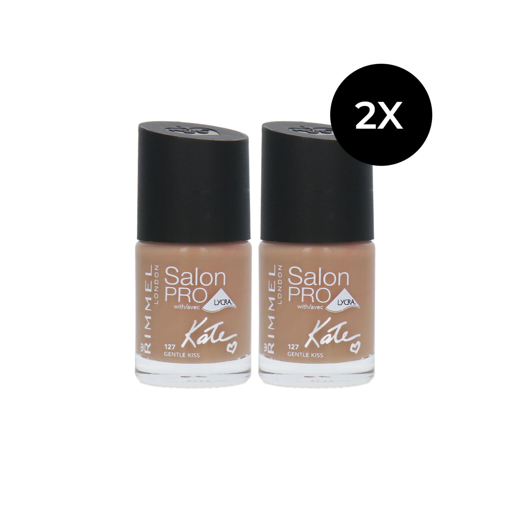 Rimmel Salon Pro Nagellak - 127 Gentle Kiss (set van 2)