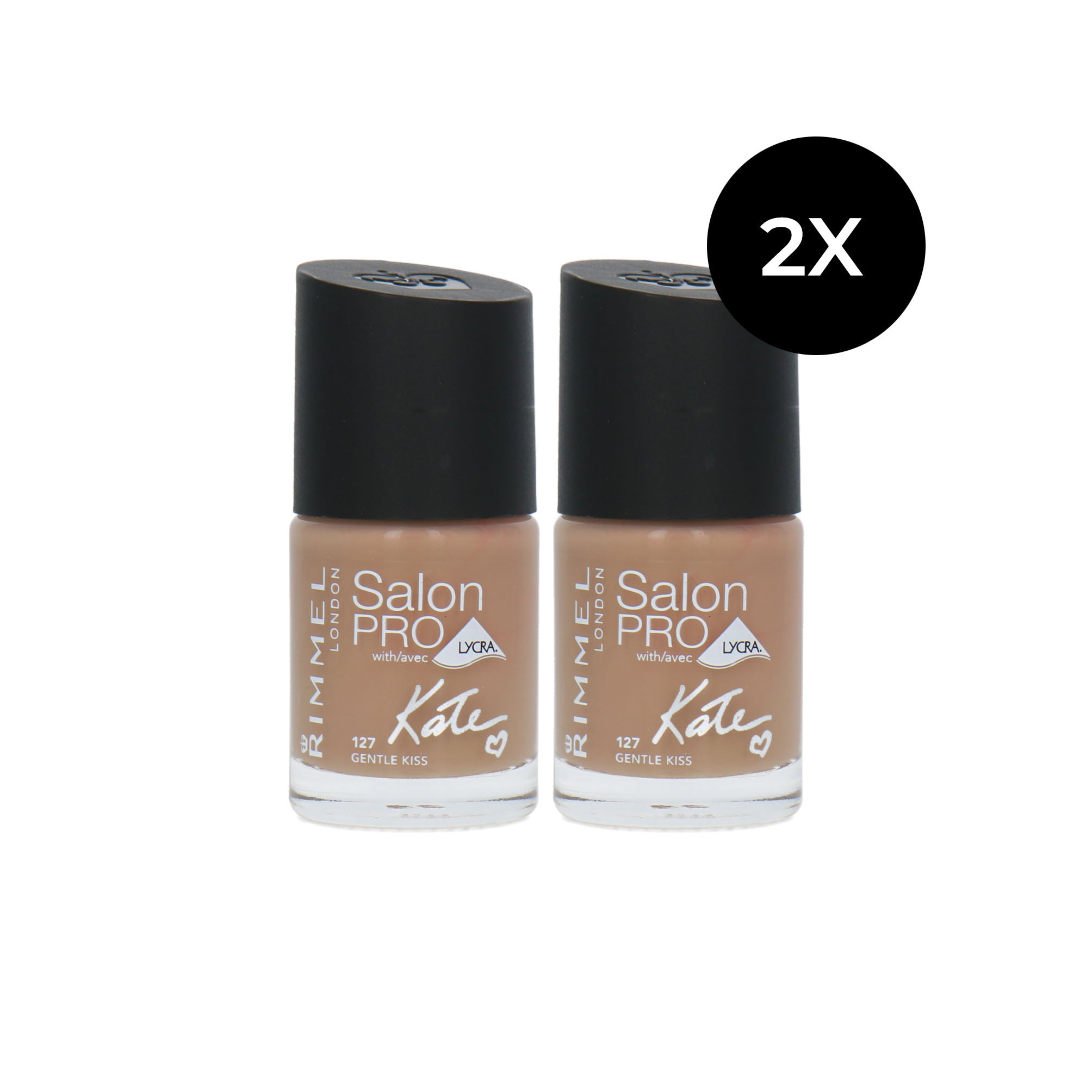 Rimmel Salon Pro Nagellak - 127 Gentle Kiss (set van 2)