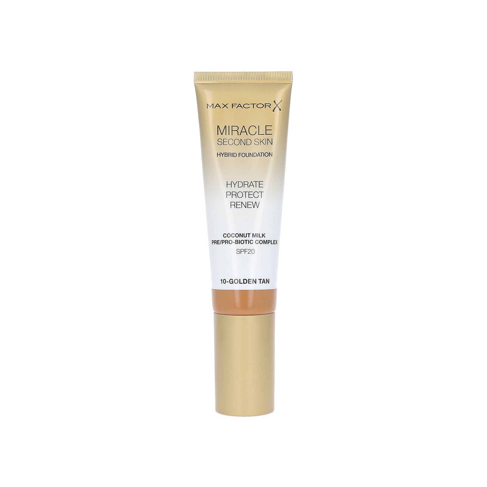 Max Factor Miracle Second Skin Foundation - 10 Golden Tan