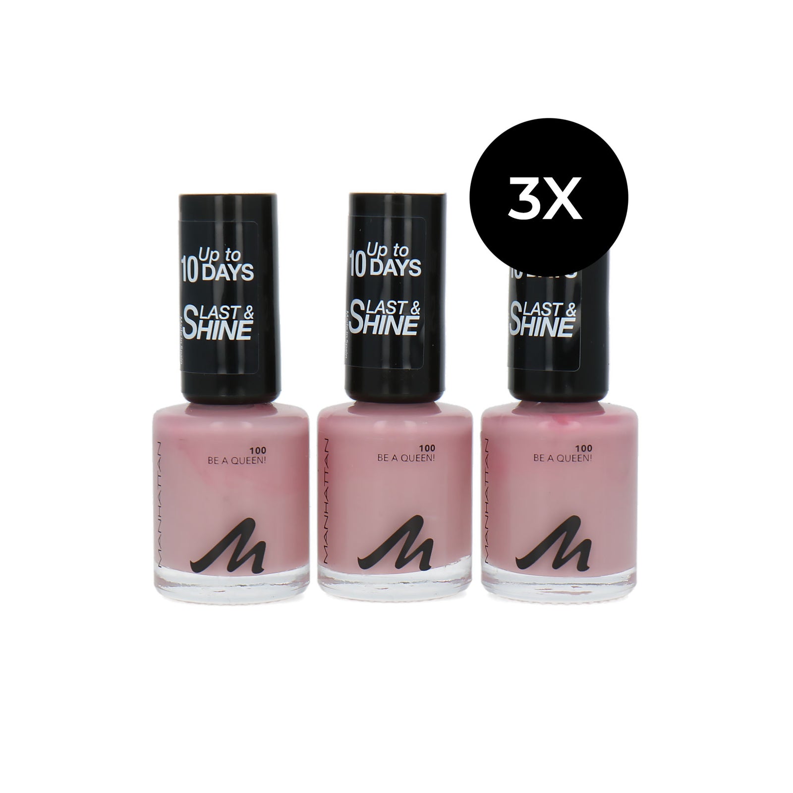 Manhattan Last & Shine Nagellak - 100 Be A Queen! (set van 3)