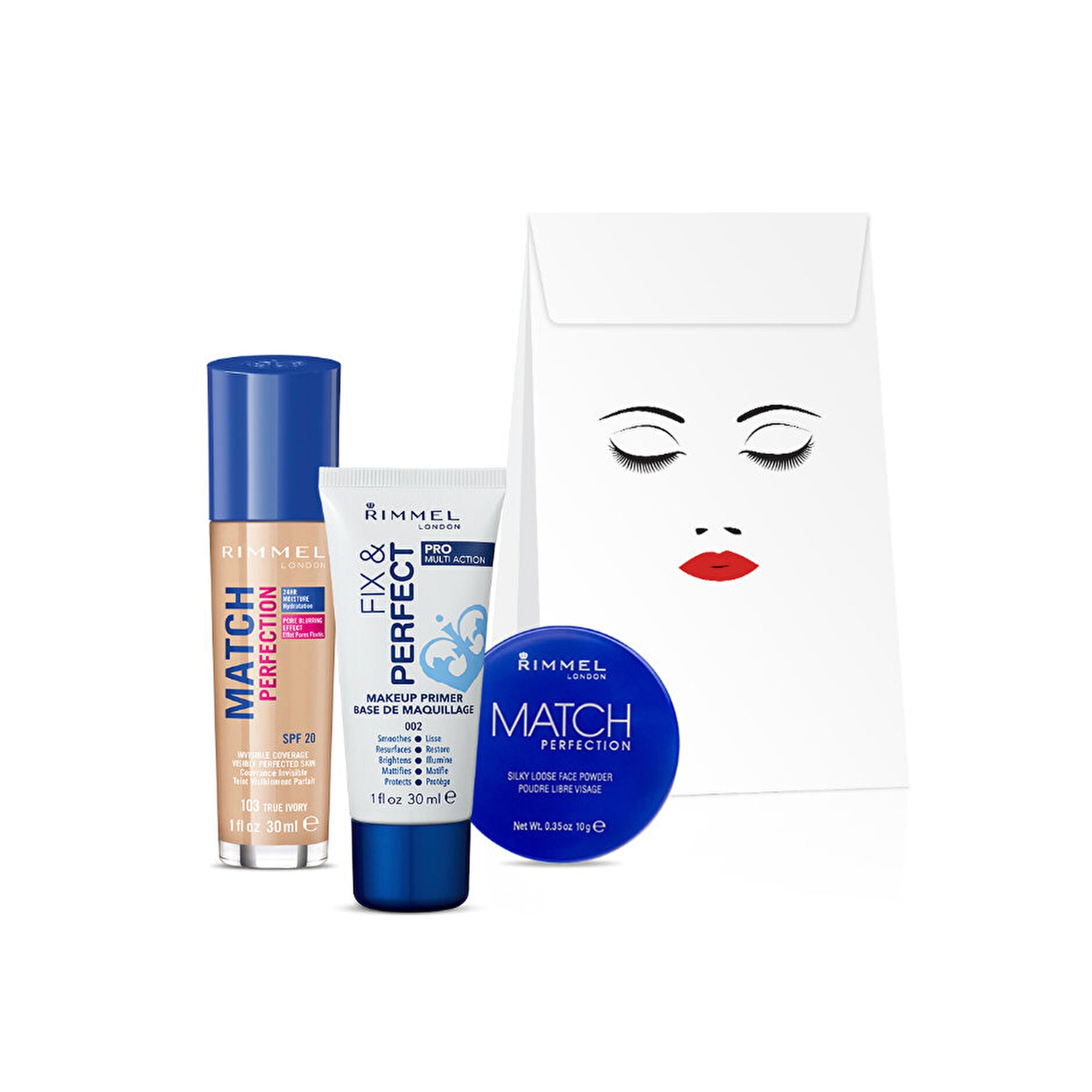 Rimmel Match Perfection Cadeauset - 103 True Ivory
