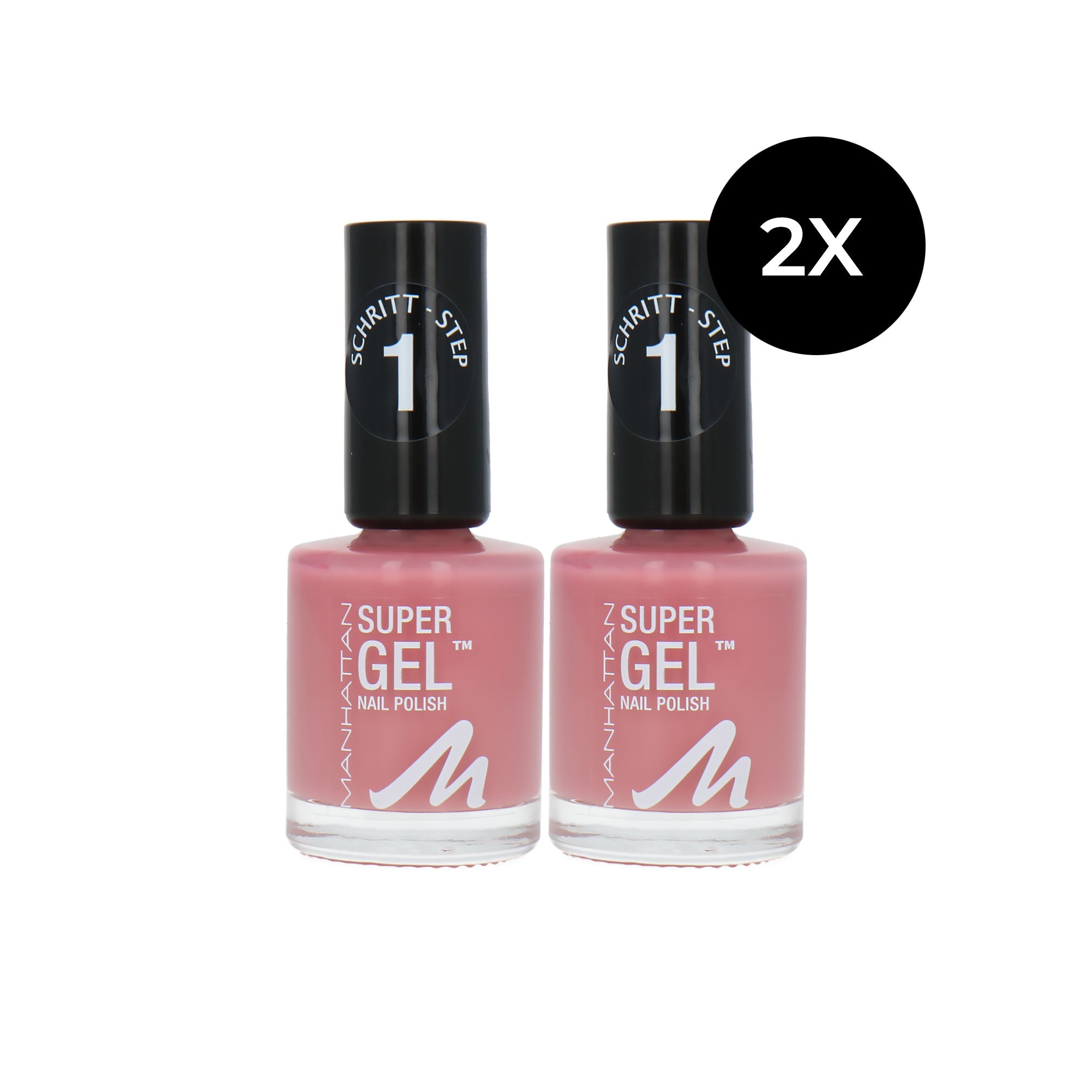 Manhattan Super Gel Nagellak - 240 Pop Princess Pink (set van 2)
