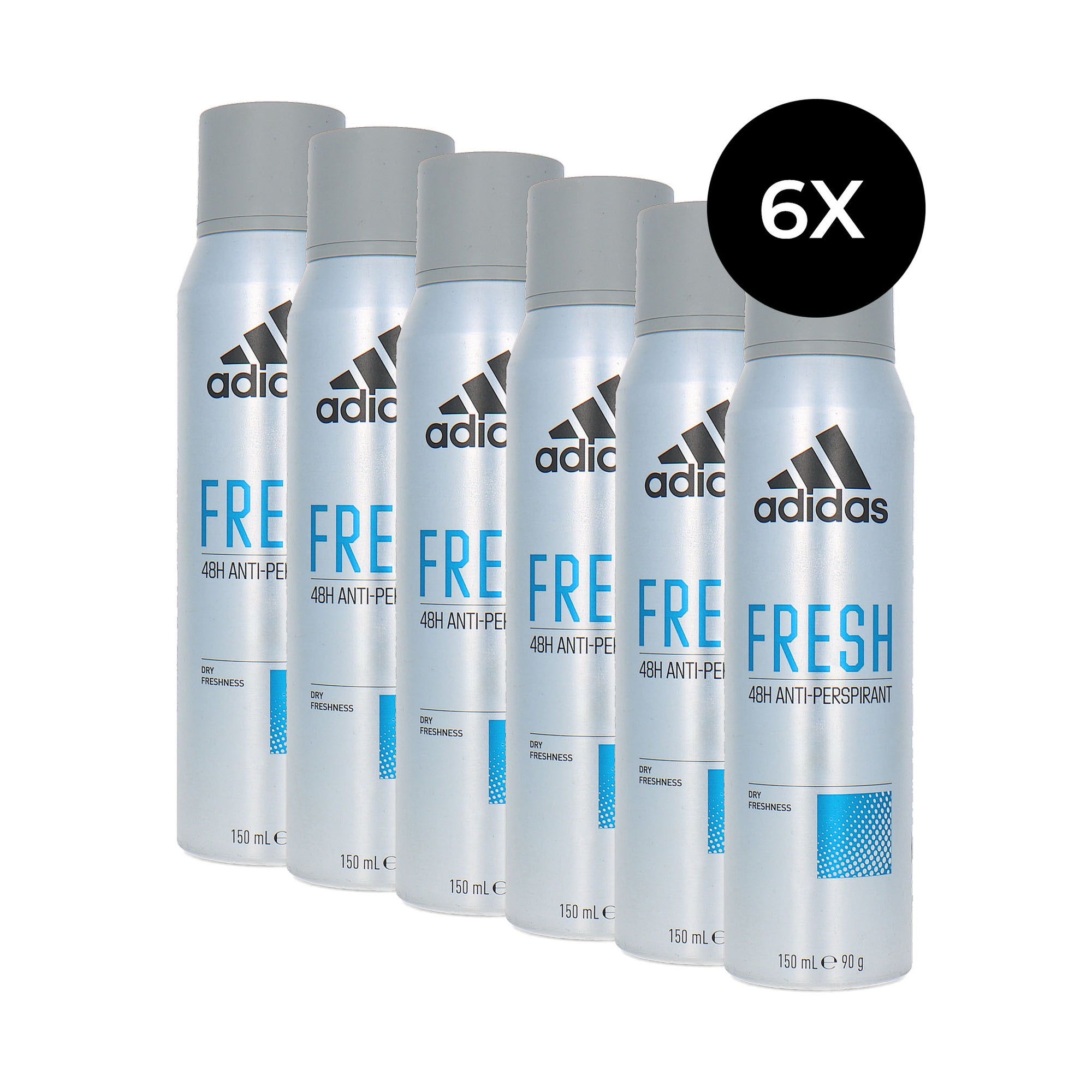 Adidas Fresh Deodorant Spray - 6 x 150 ml