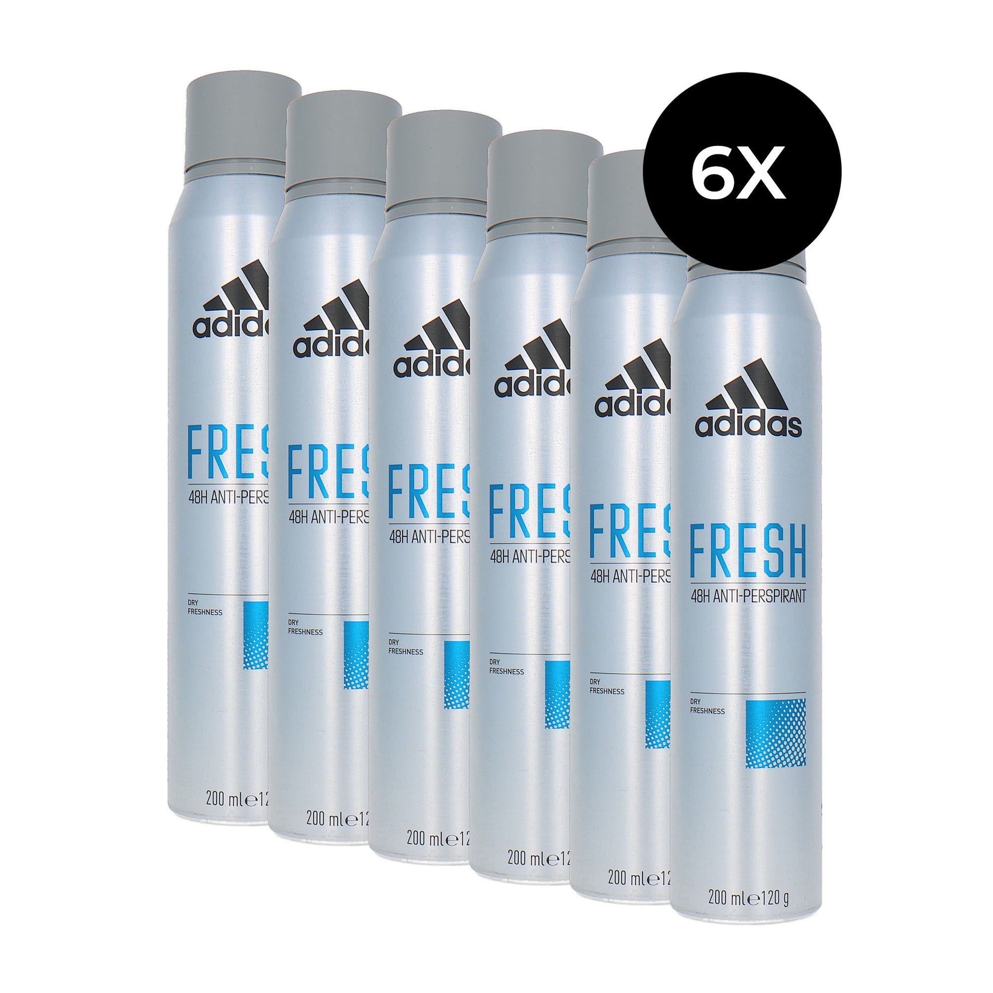 Adidas Fresh Deodorant Spray - 6 x 200 ml