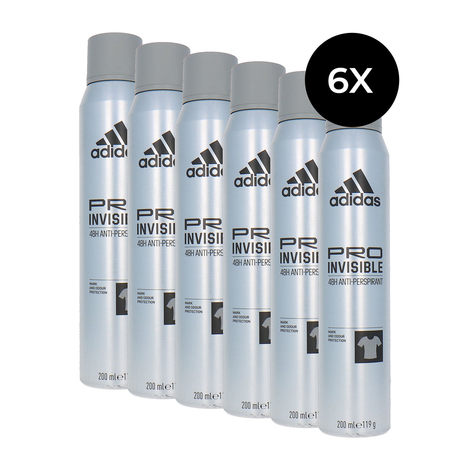 Adidas Pro Invisible Anti-Transpirant Deodorant Spray – 6 x 200 ml