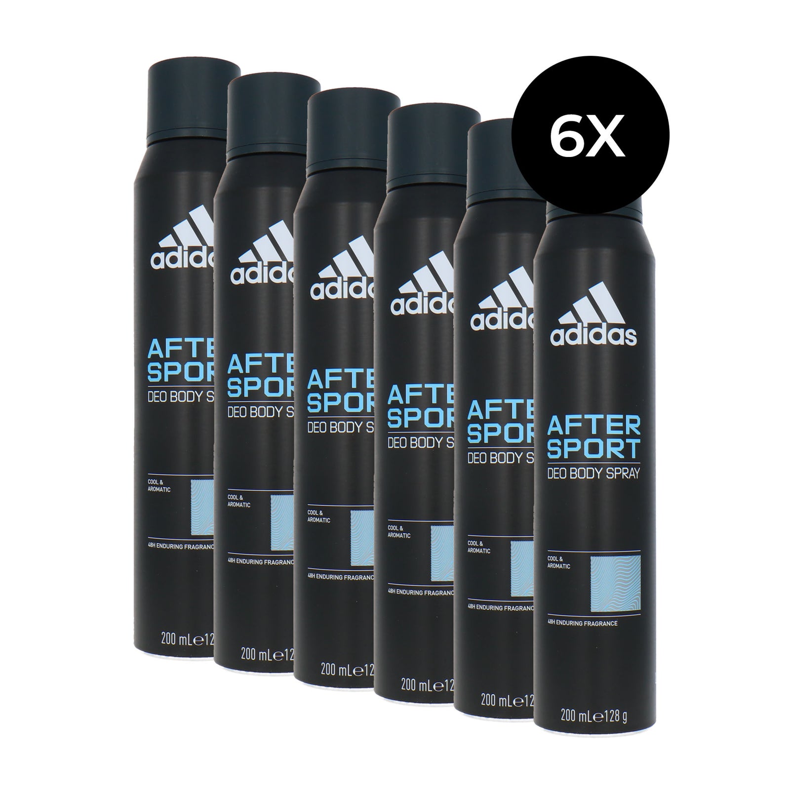 Adidas After Sport Deodorant Spray - 6 x 200 ml