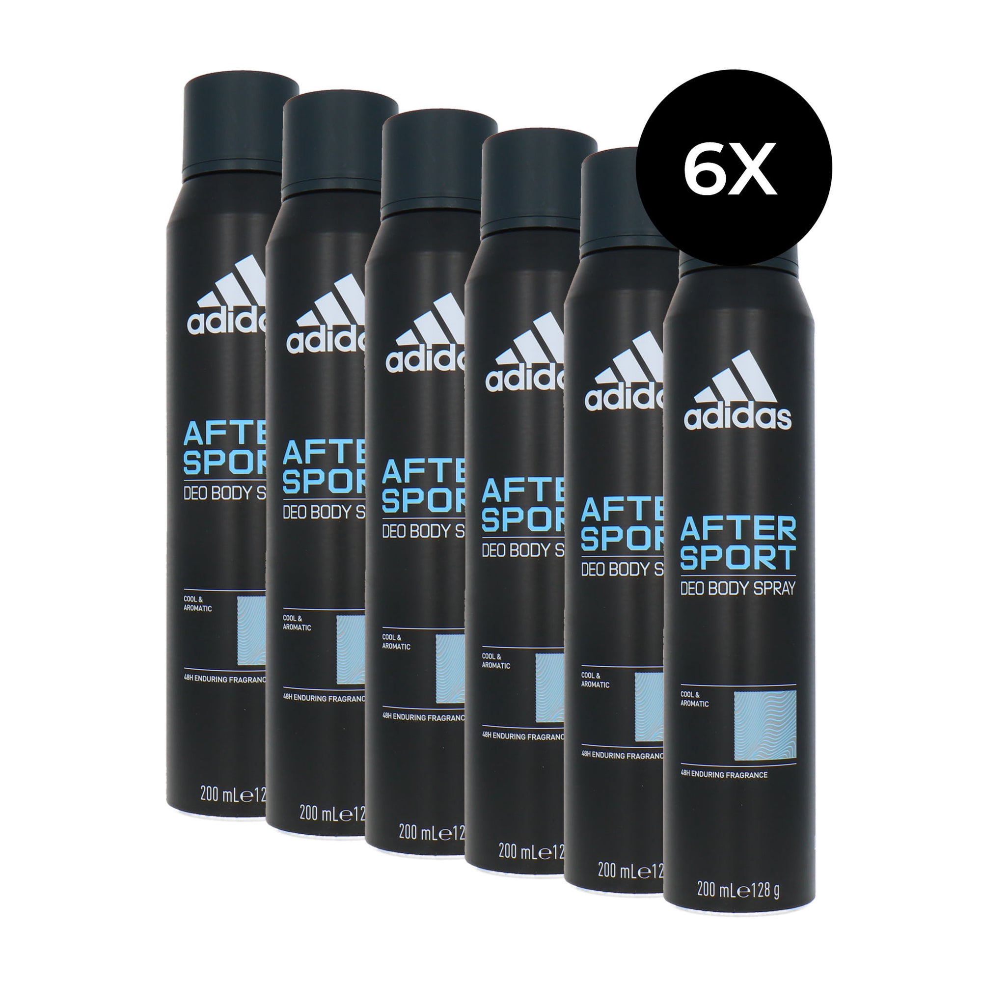 Adidas After Sport Deodorant Spray - 6 x 200 ml