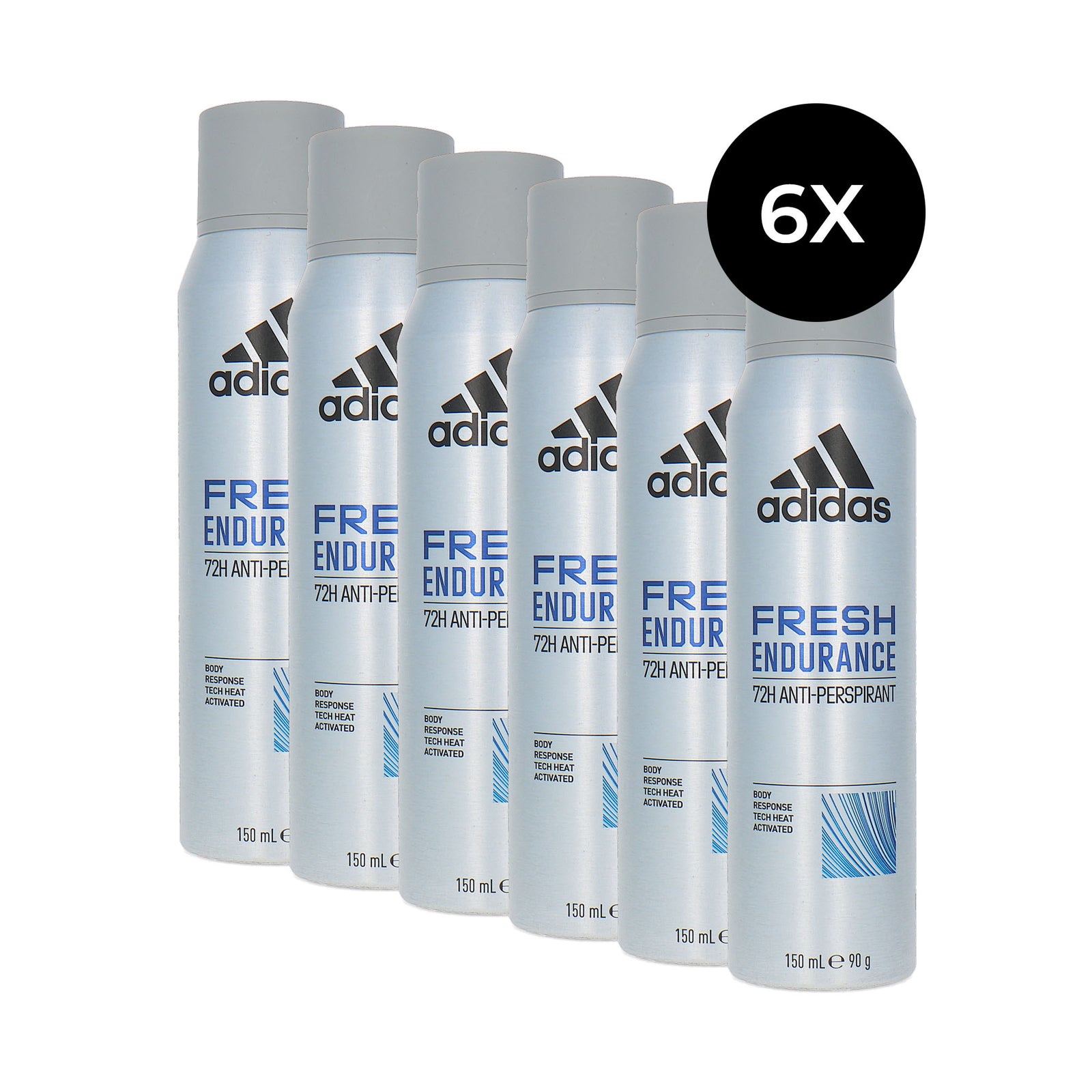 Adidas Fresh Indurance Deodorant Spray - 6 x 150 ml