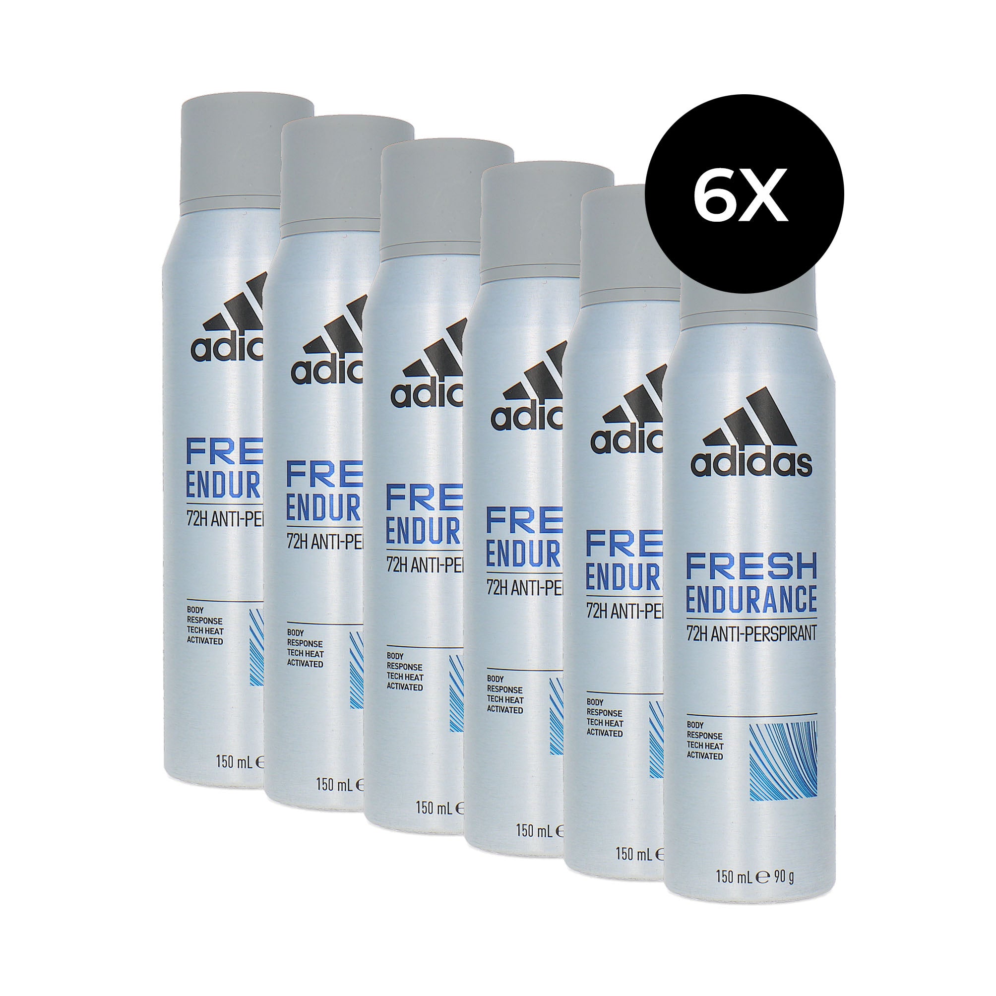 Adidas Fresh Indurance Deodorant Spray - 6 x 150 ml