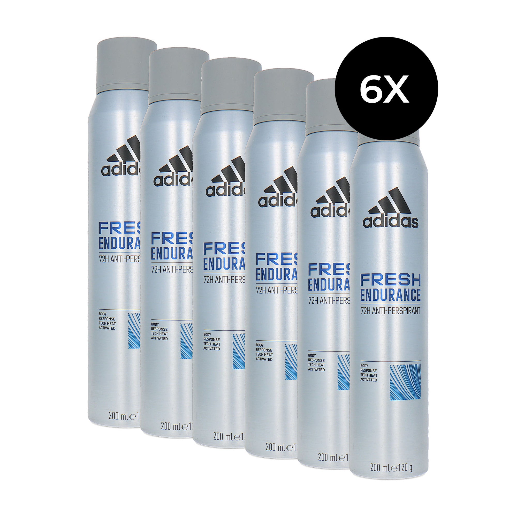 Adidas Fresh Indurance Deodorant Spray - 6 x 200 ml