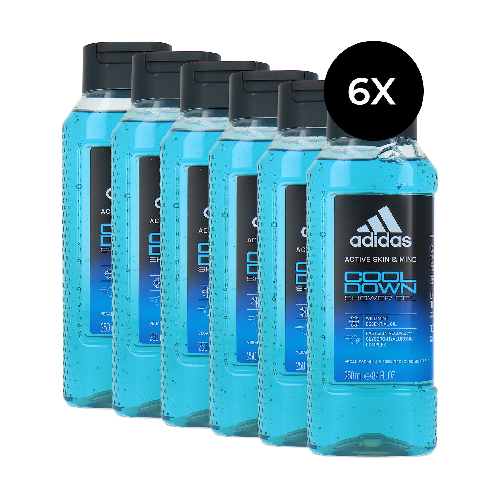 Adidas Cool Down Shower Gel - 6 x 250 ml