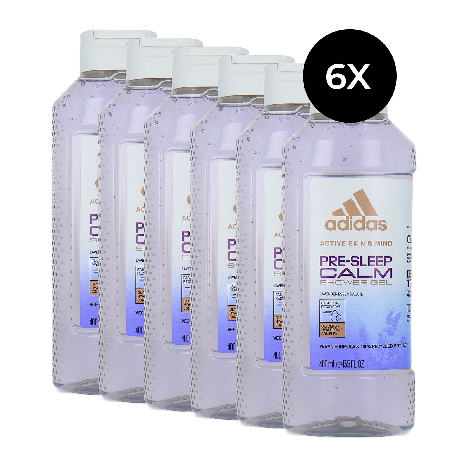 Adidas Pre-Sleep Calm Shower Gel - 6 x 400 ml