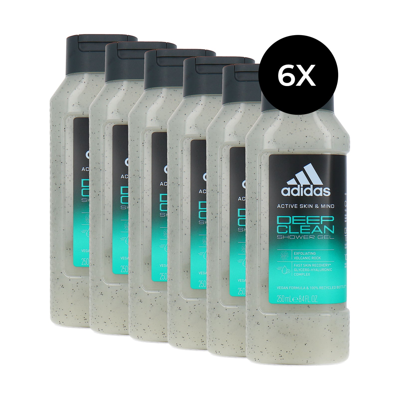 Adidas Deep Clean Shower Gel - 6 x 250 ml