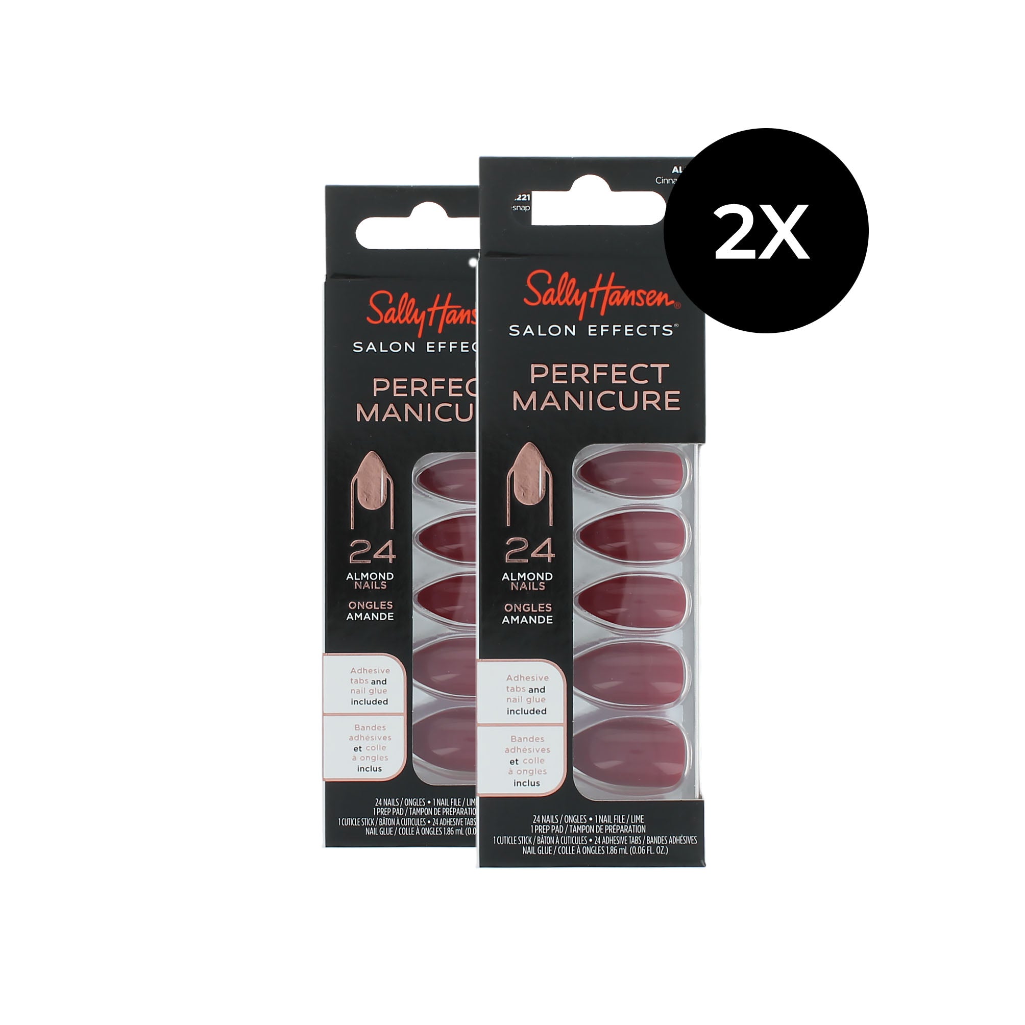 Sally Hansen Perfect Manicure 24 Almond Nails (2 x ) - Cinna-Snap