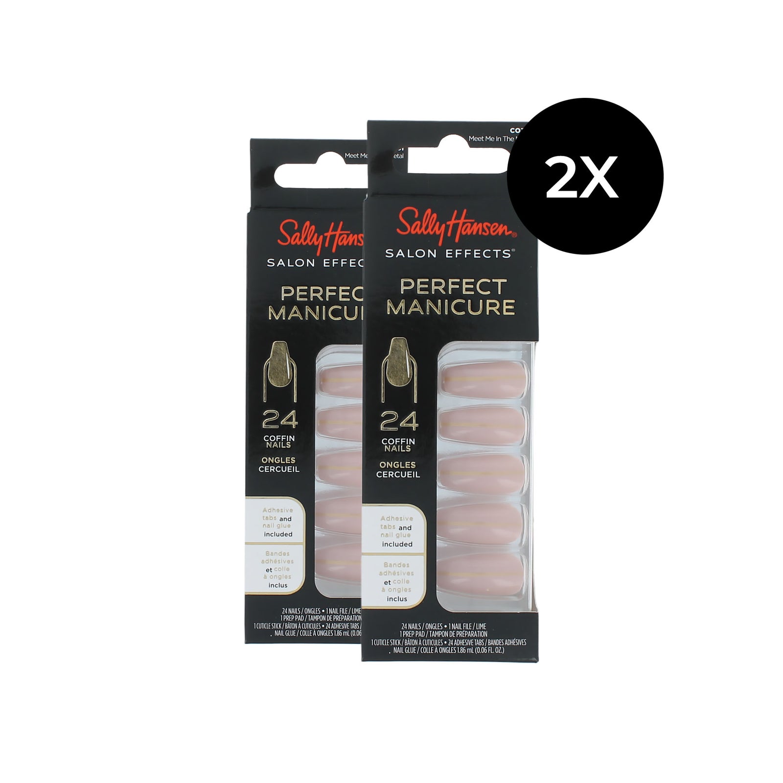 Sally Hansen Perfect Manicure 24 Coffin Nails (2 x ) - Meet Me In The Metal