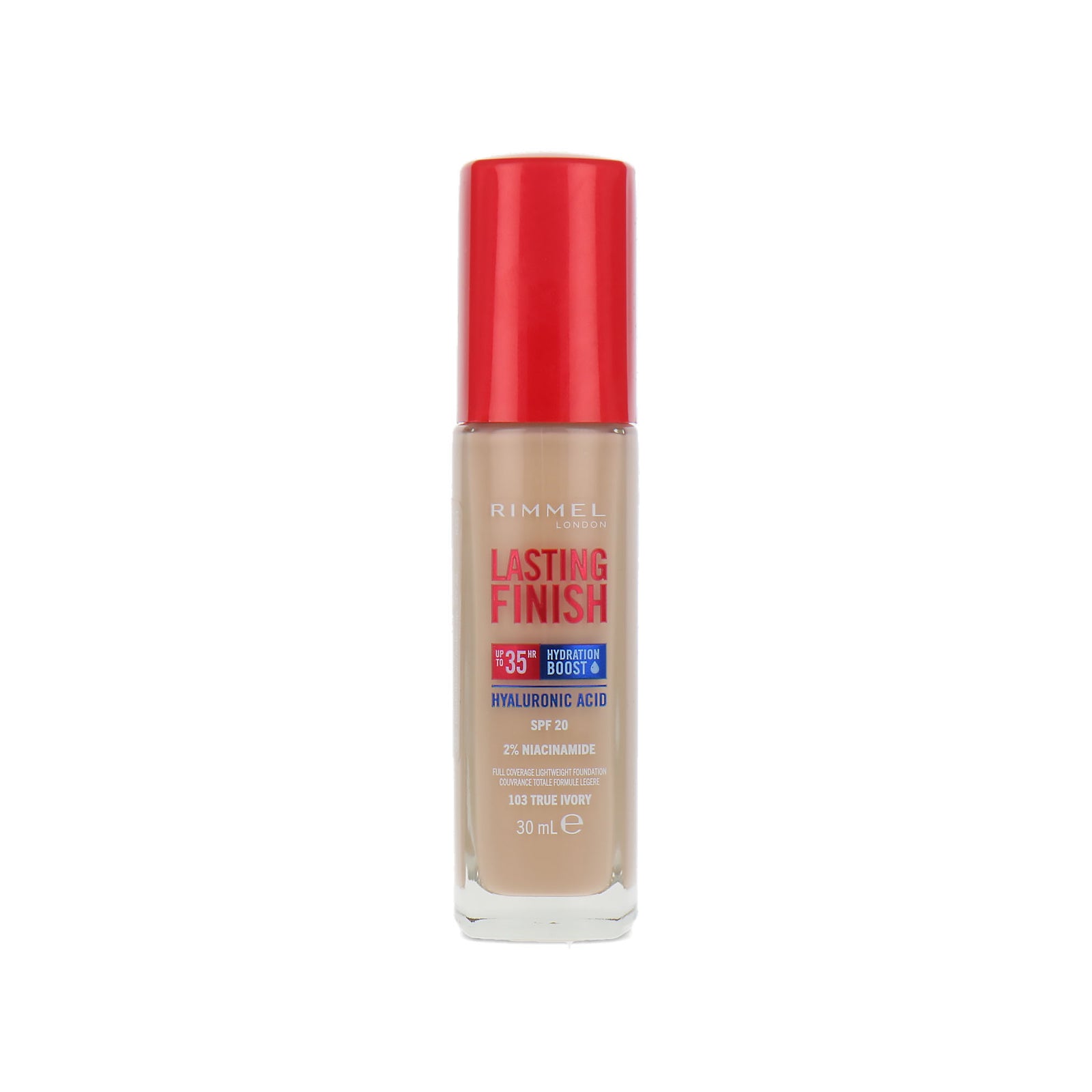 Rimmel Lasting Finish 35HR Hyaluronic Acid Foundation - 103 True Ivory