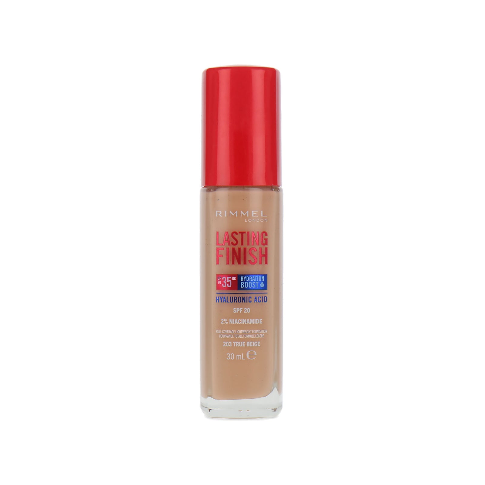 Rimmel Lasting Finish 35HR Hyaloronic Acid Foundation SPF 20 - 203 True Beige